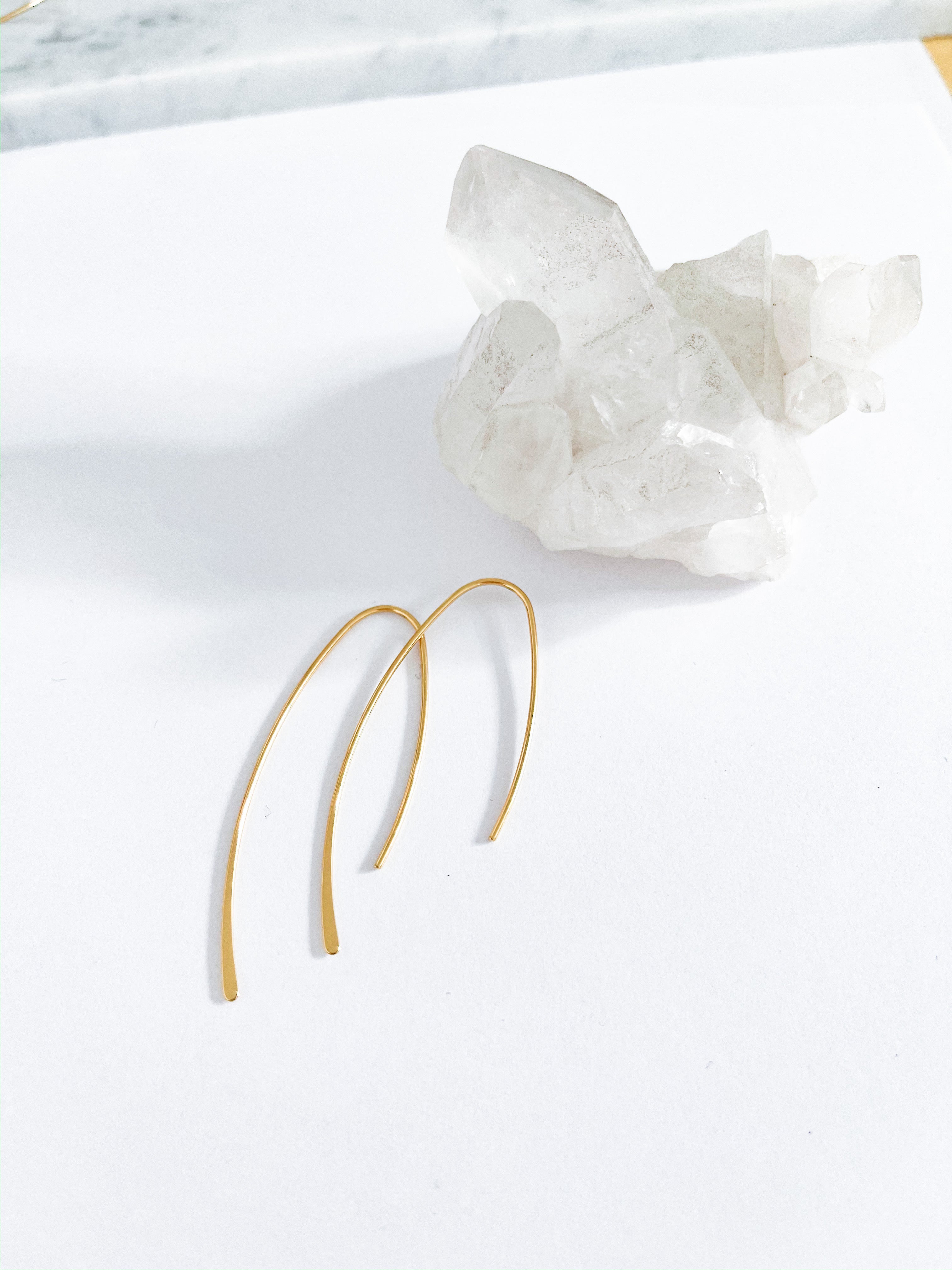 Wire Dangle Drop Threader Earrings