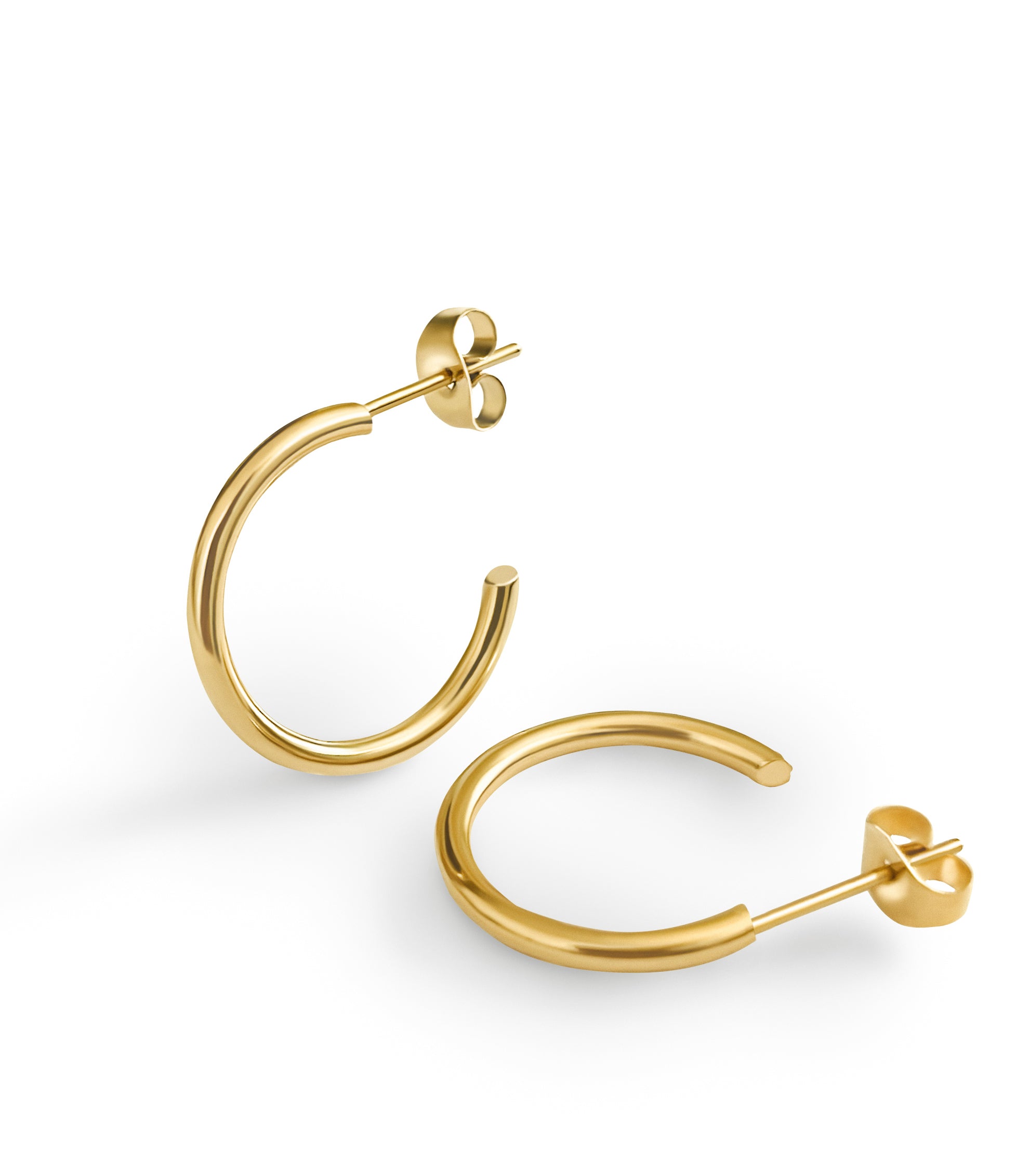 Gold Hoop Earrings 30mm
