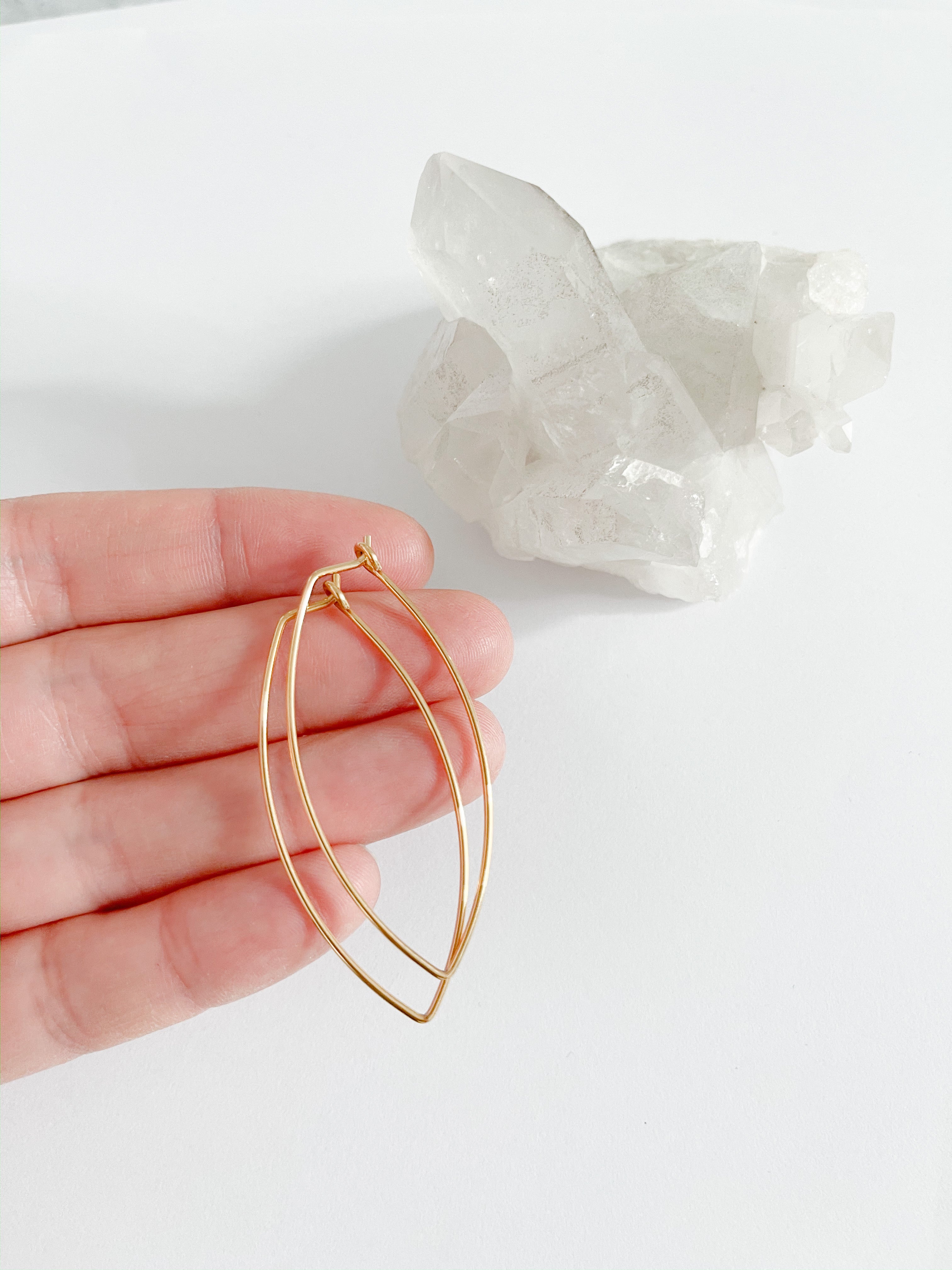 Wire Closed Hoop Threader Earrings