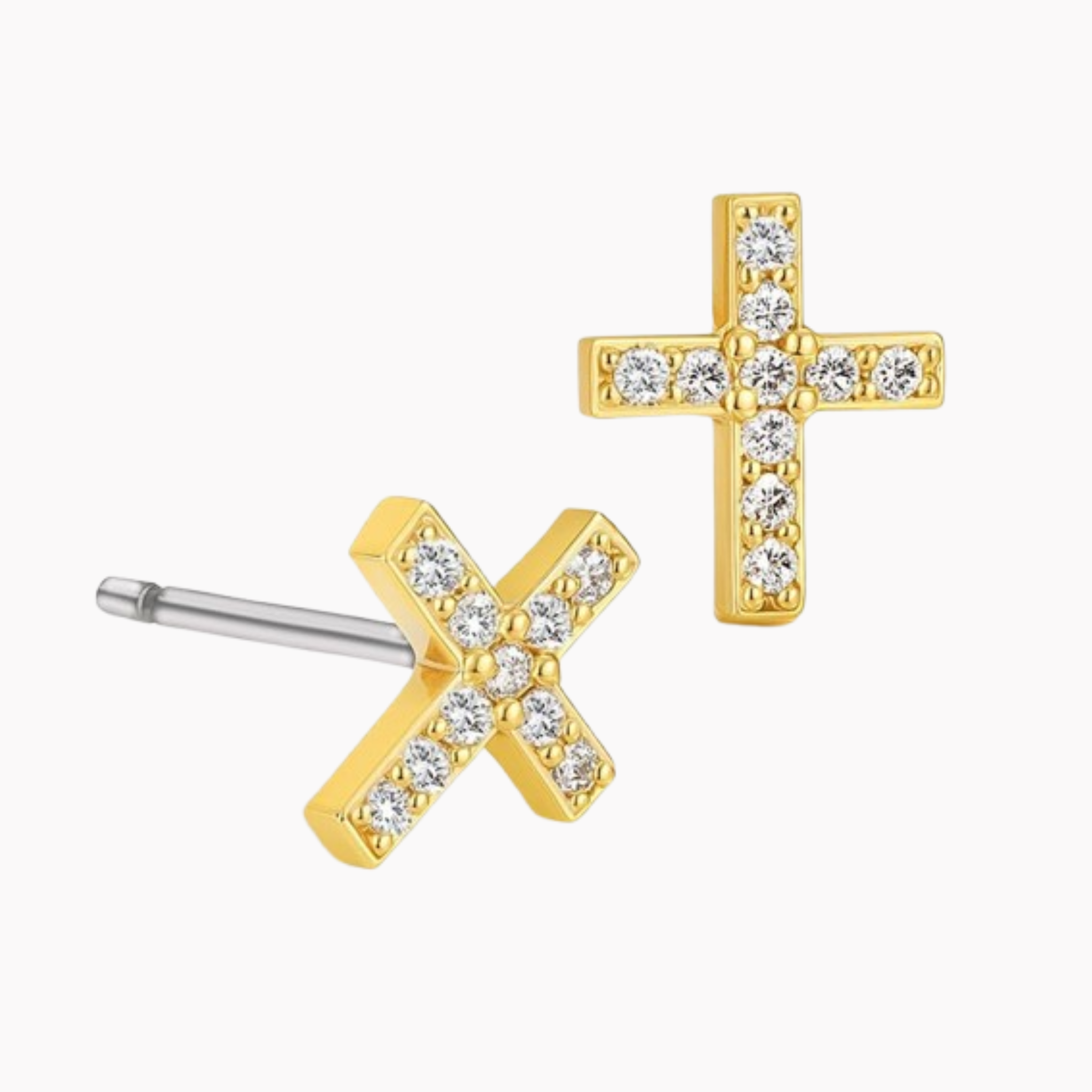 Cz Cross Earrings