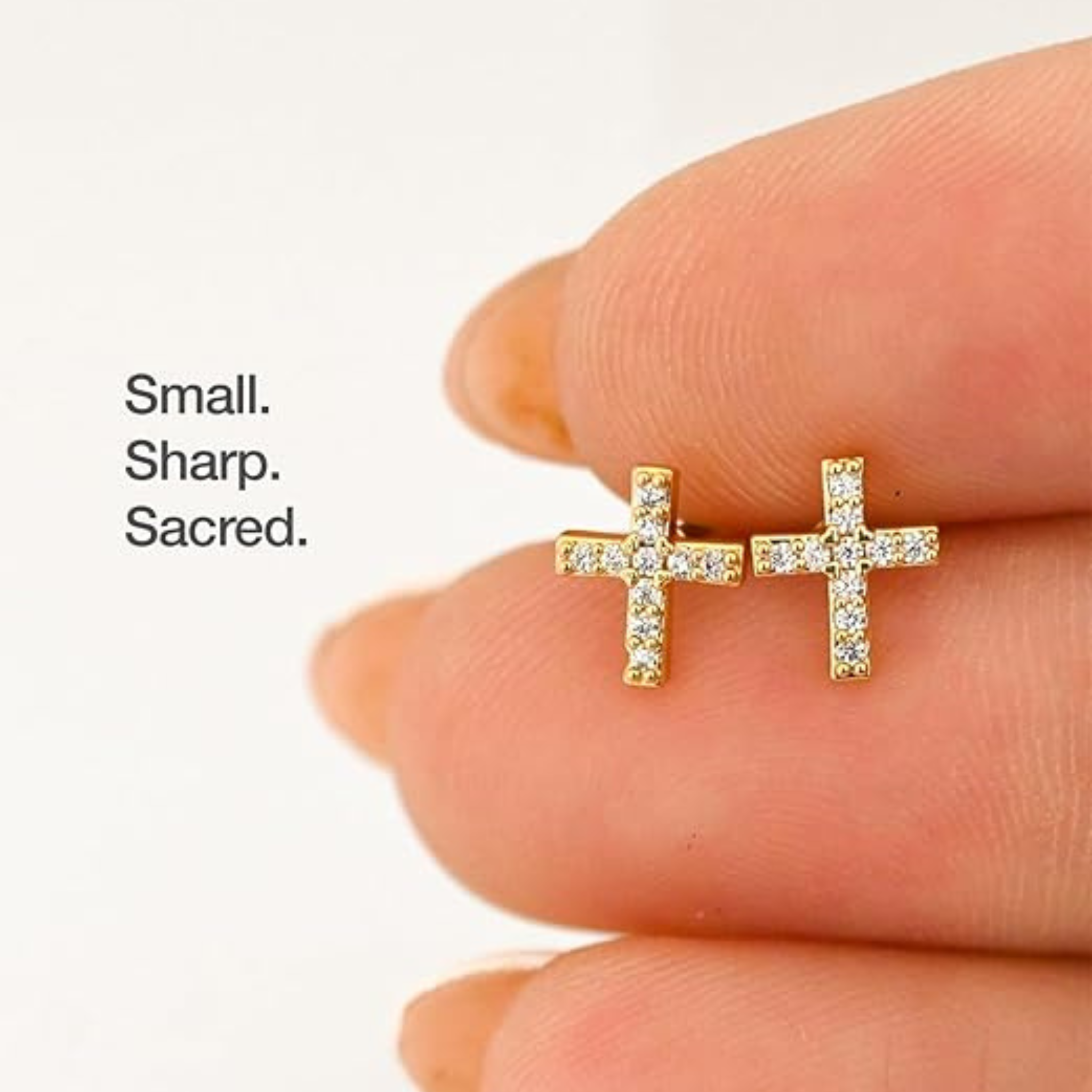 Cz Cross Earrings