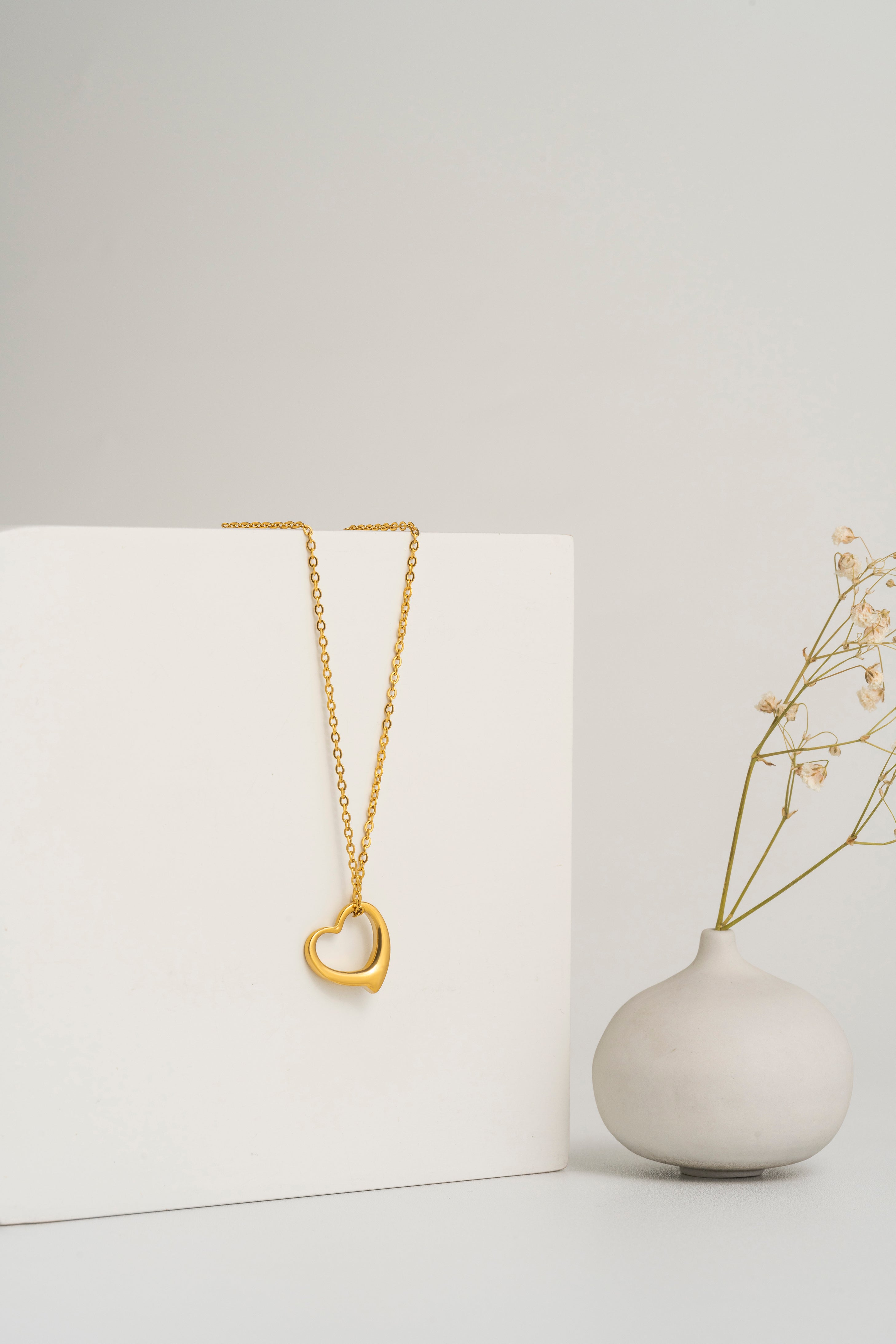 Dainty Open Heart Necklace