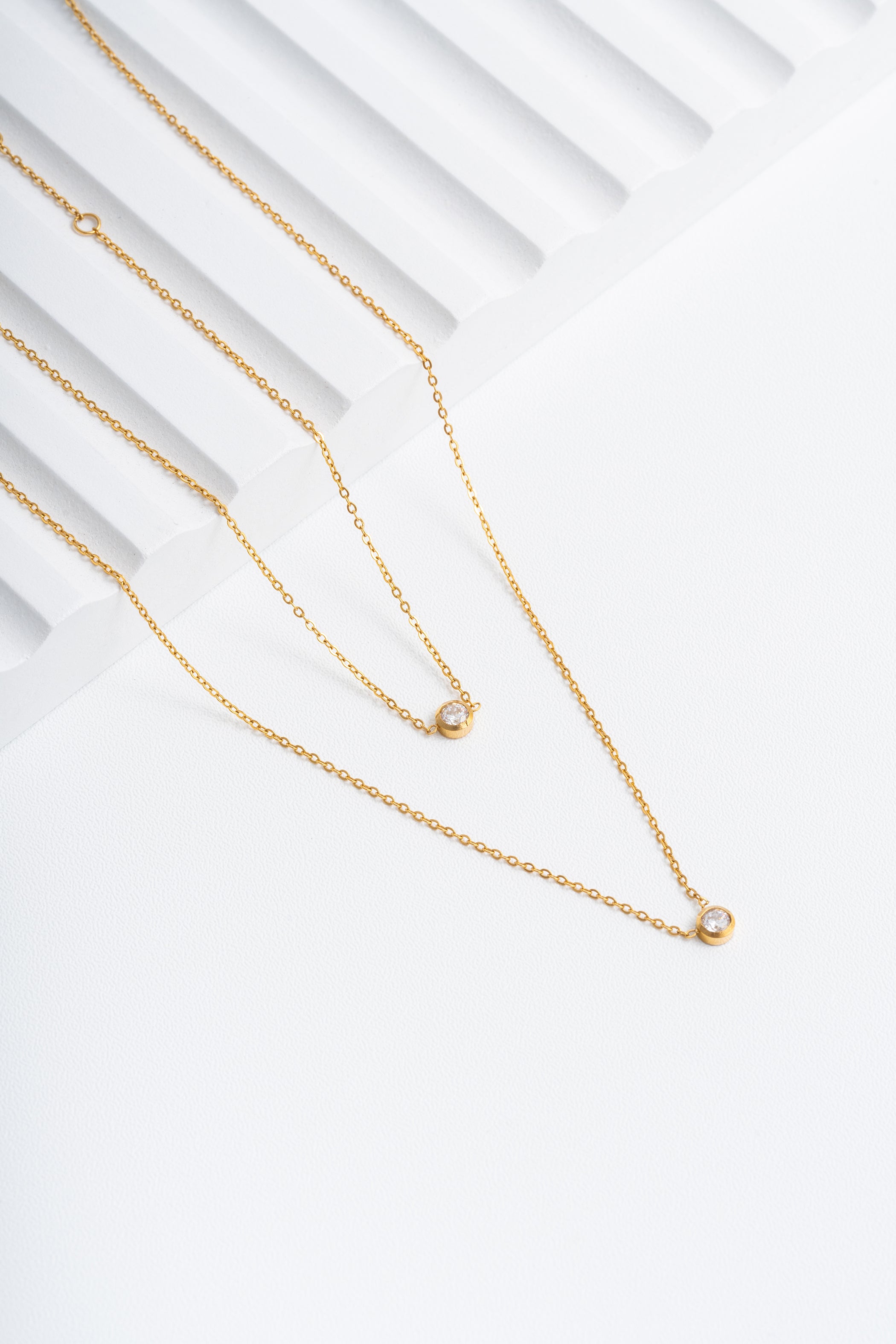 Solitaire Bezel Pendant Necklace