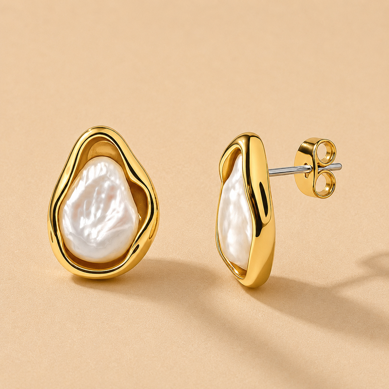 Baroque Pearl Studs