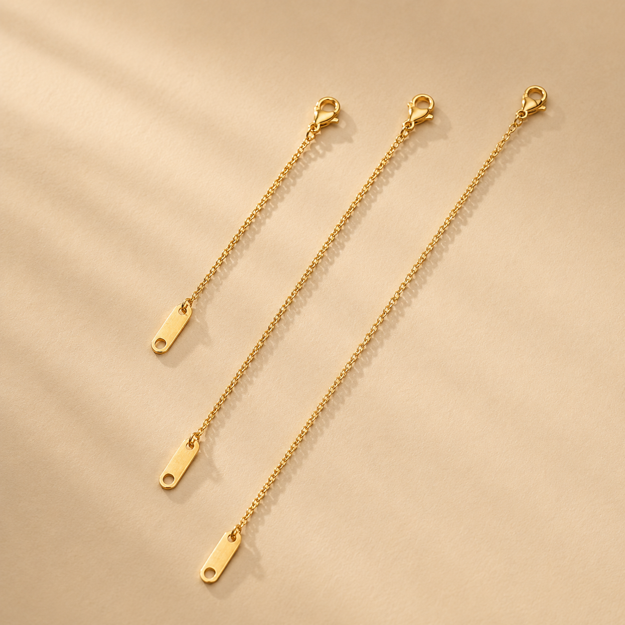 Necklace Extender 3 Piece Chain Set