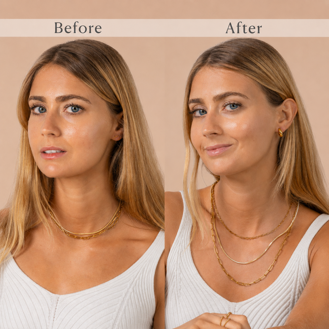 Necklace Extender 3 Piece Chain Set