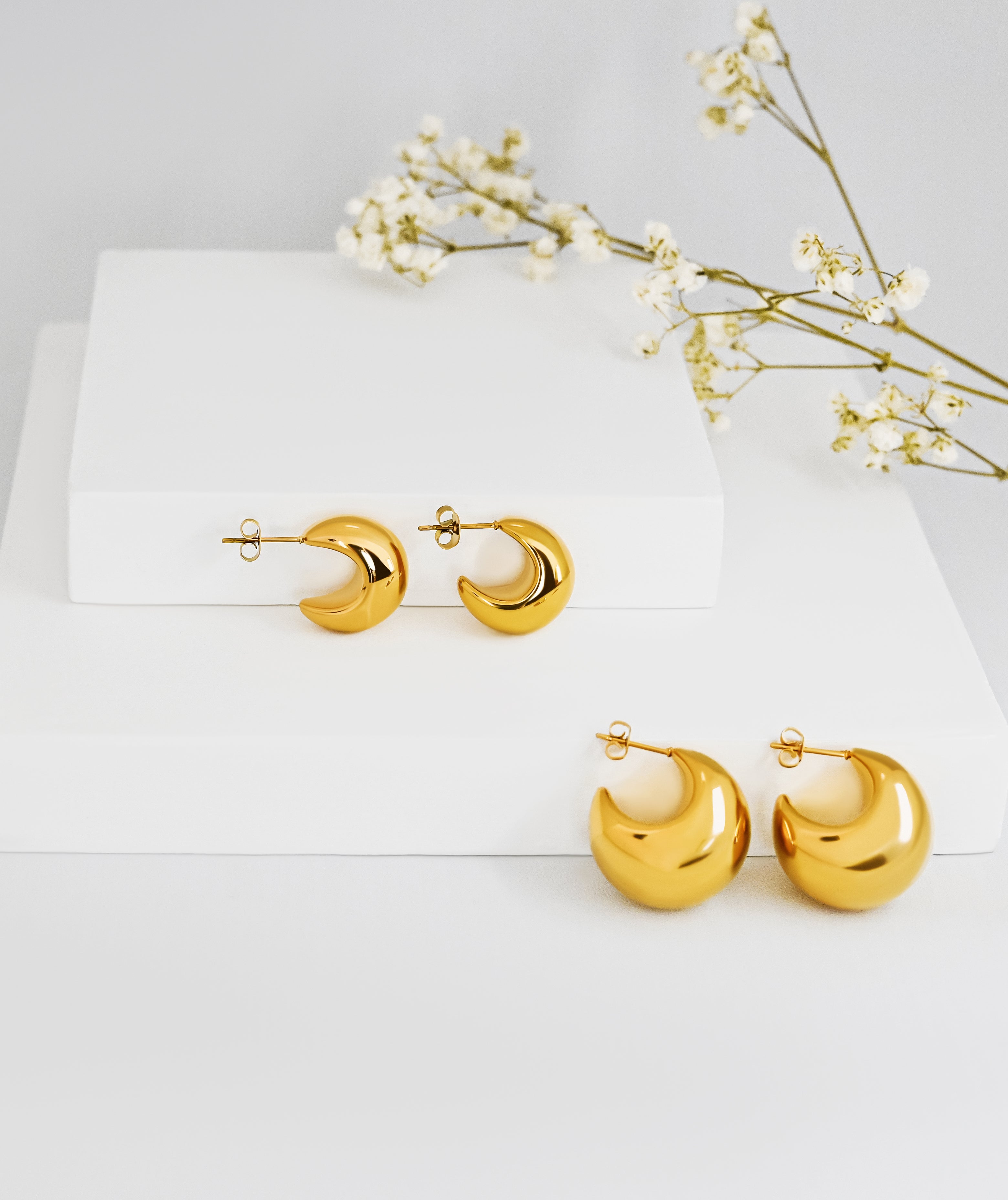 Dome Hoop Earrings