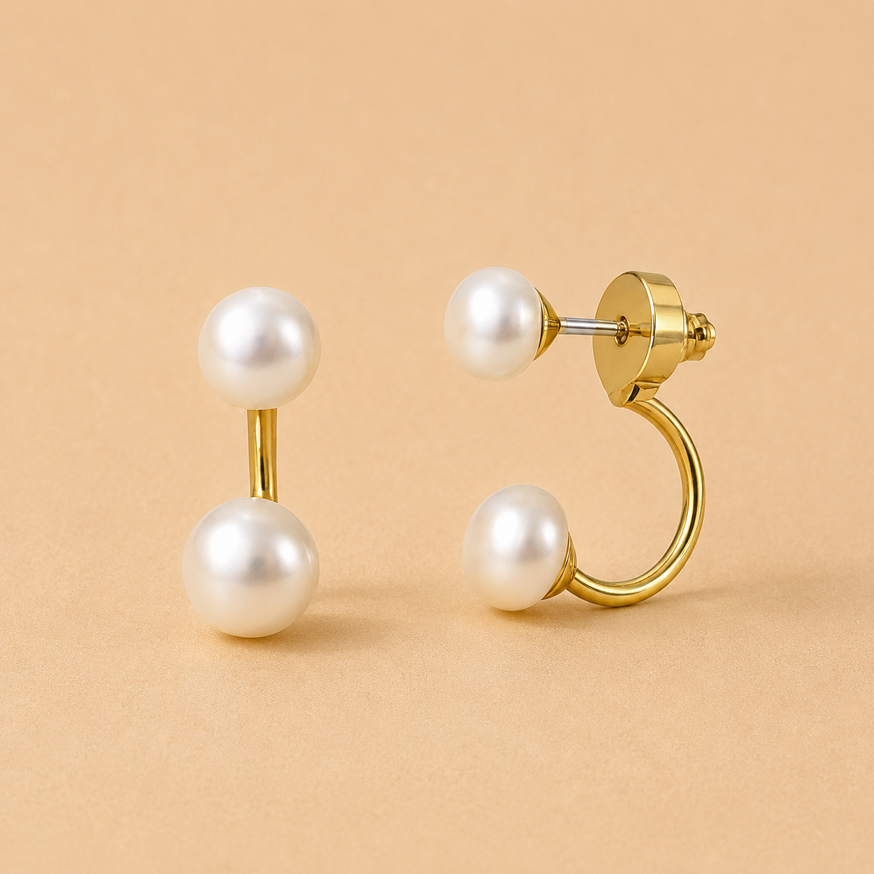 Pearl Ear Jacket Earrings