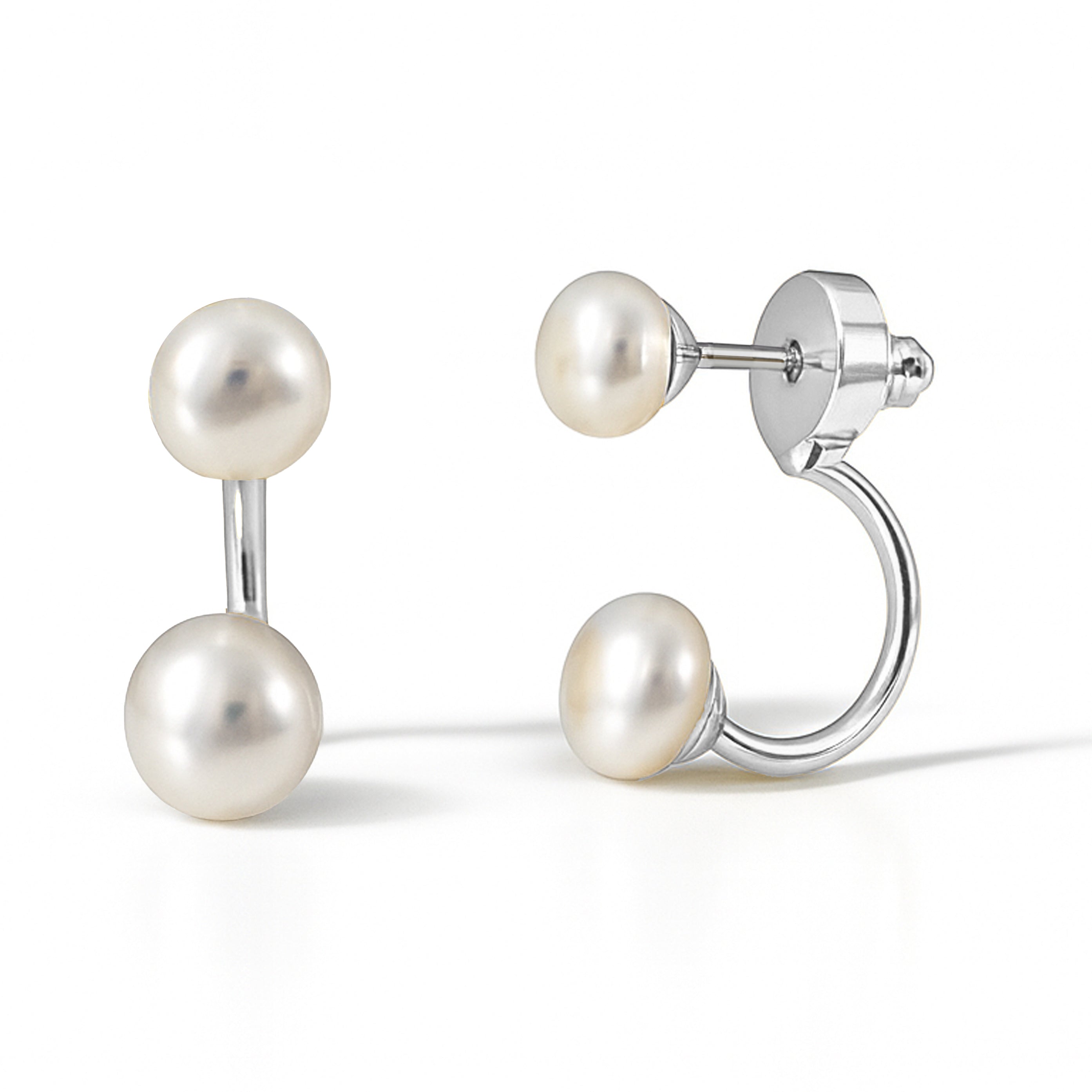 Pearl Ear Jacket Earrings