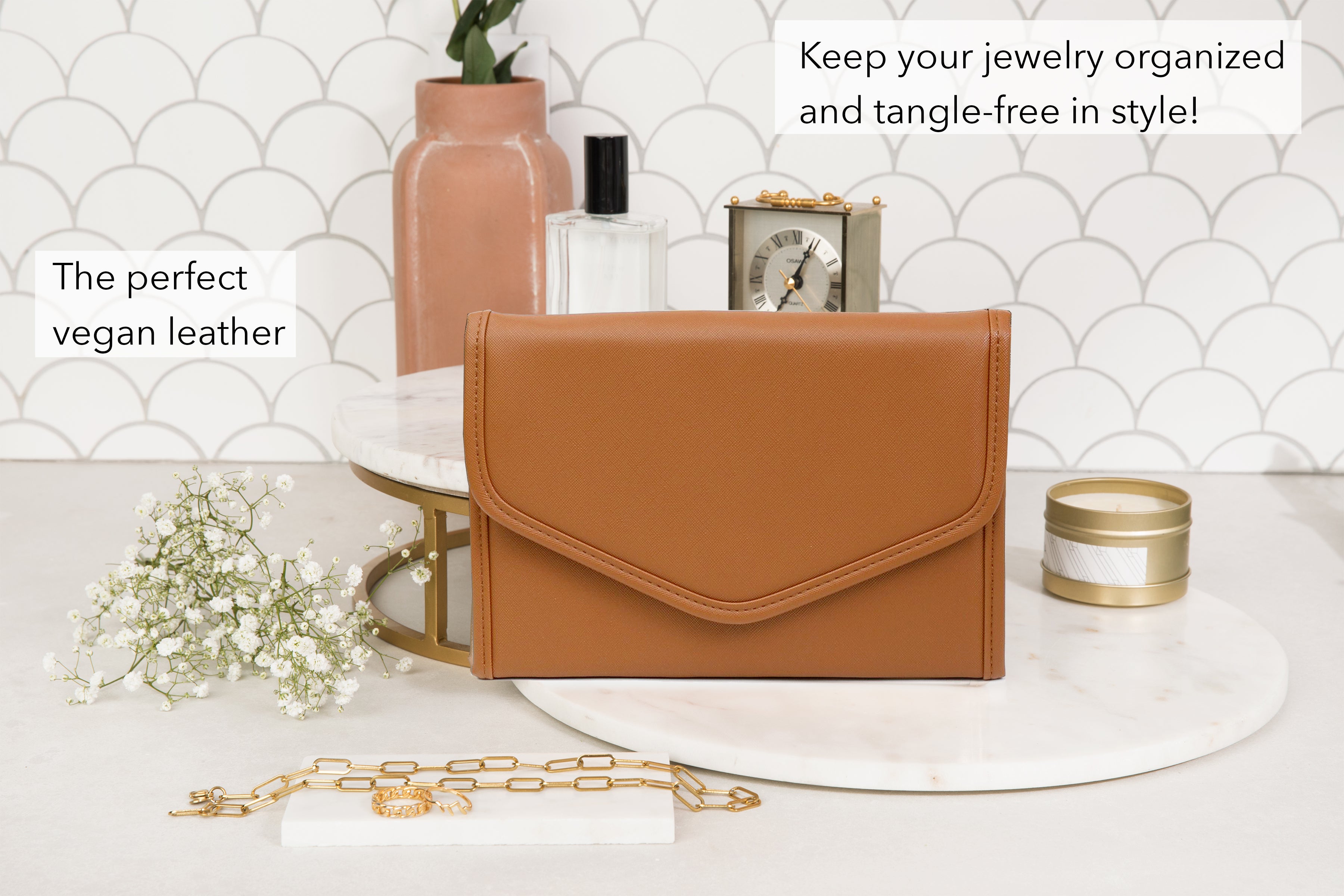 Vegan Leather Jewelry Organizer