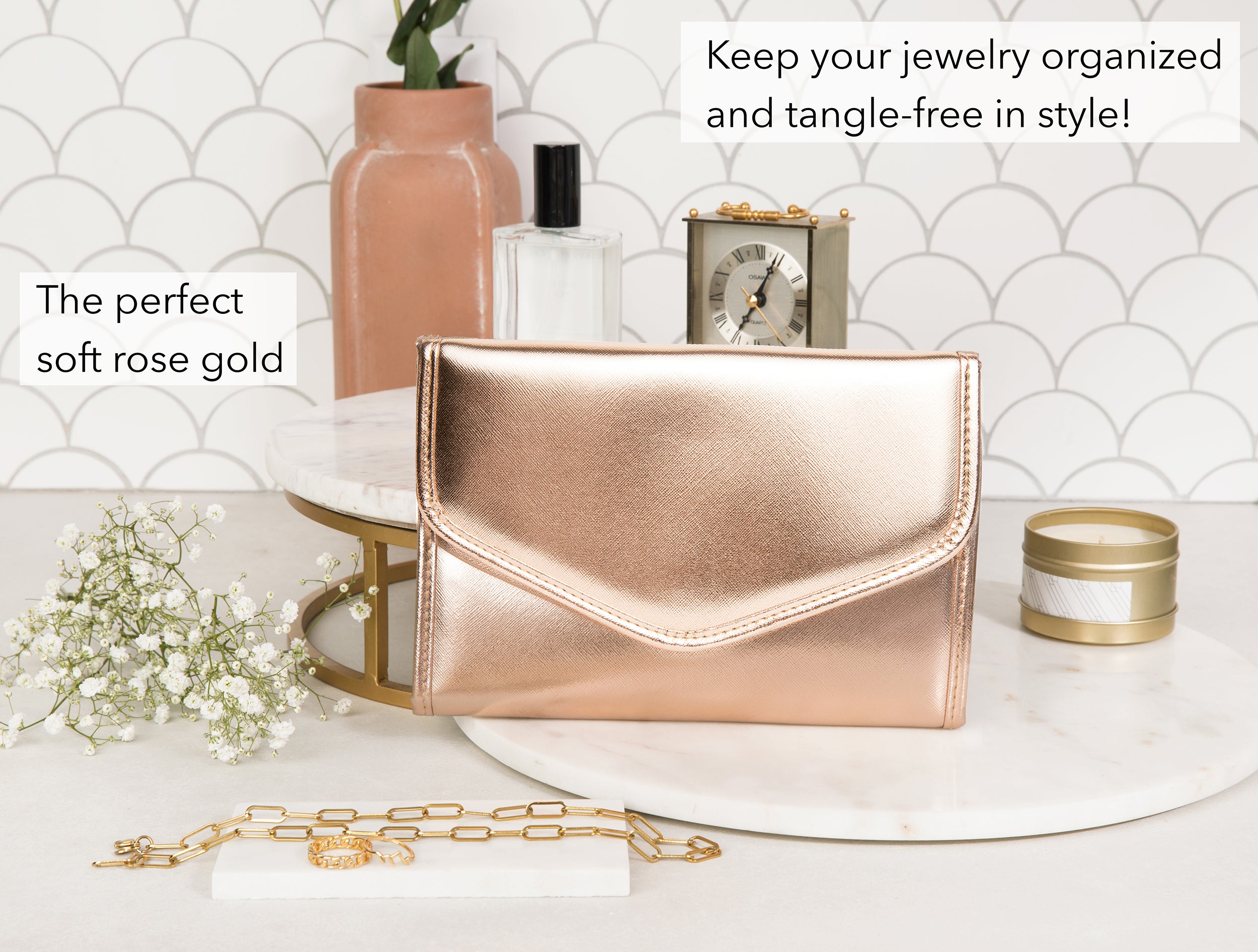 Rose Gold Jewelry Organizer
