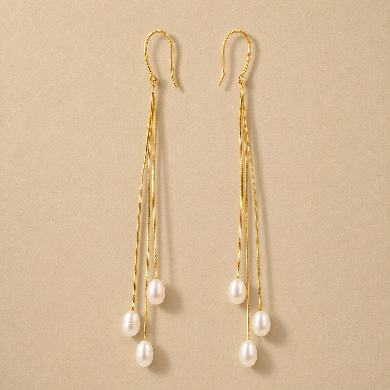 Pearl Tassel Drop Earrings