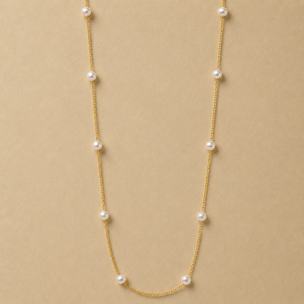 Classic Pearl Station Necklace