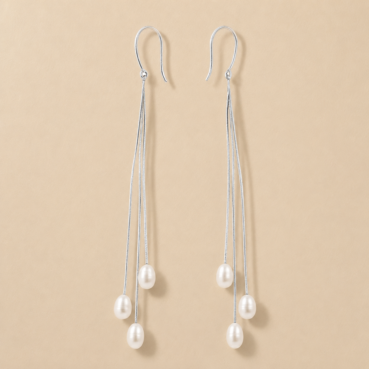 Pearl Tassel Drop Earrings