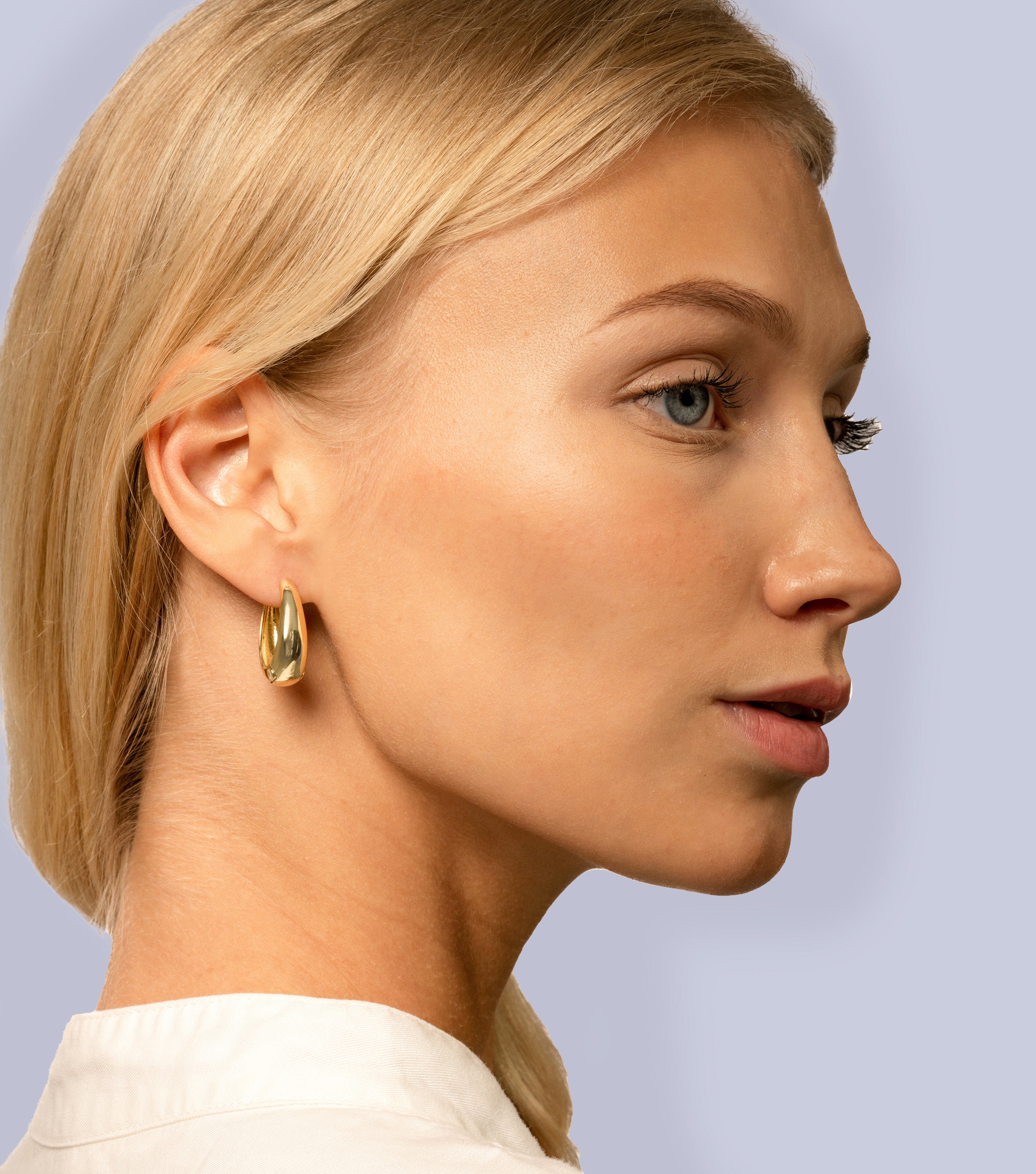 Tear Drop Hoop Earrings