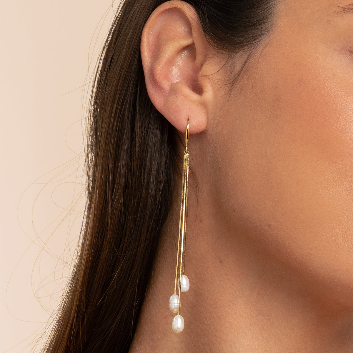 Pearl Tassel Drop Earrings