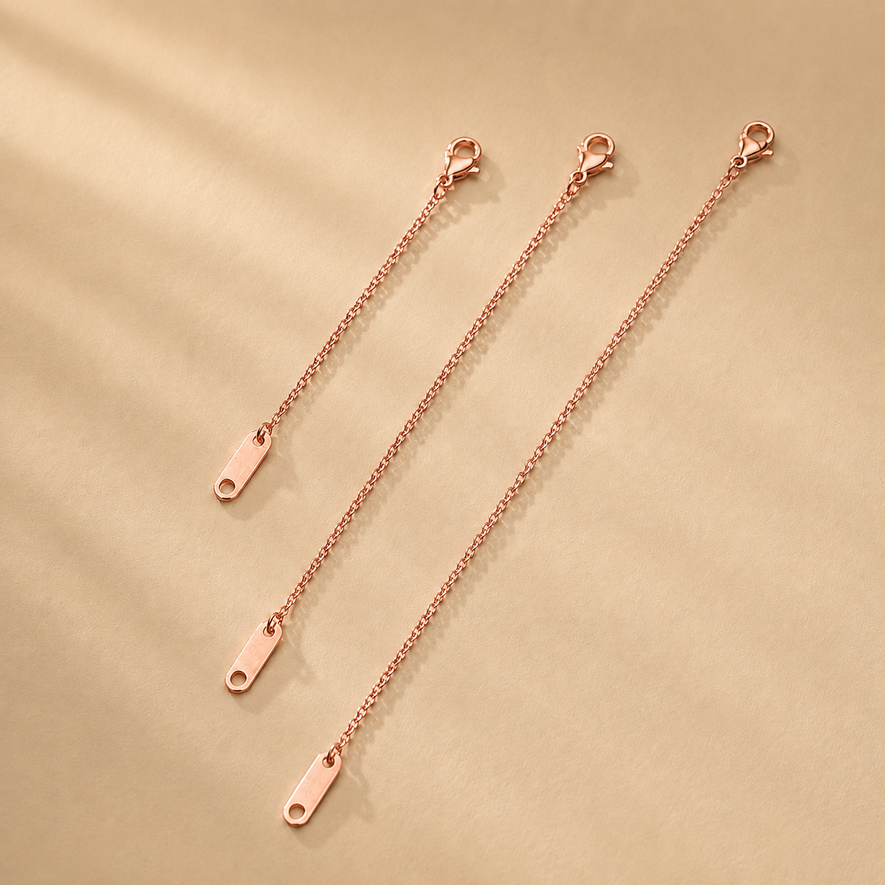 Necklace Extender 3 Piece Chain Set