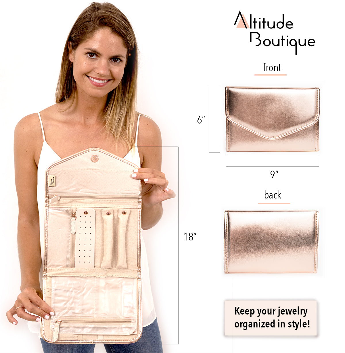 Rose Gold Jewelry Organizer