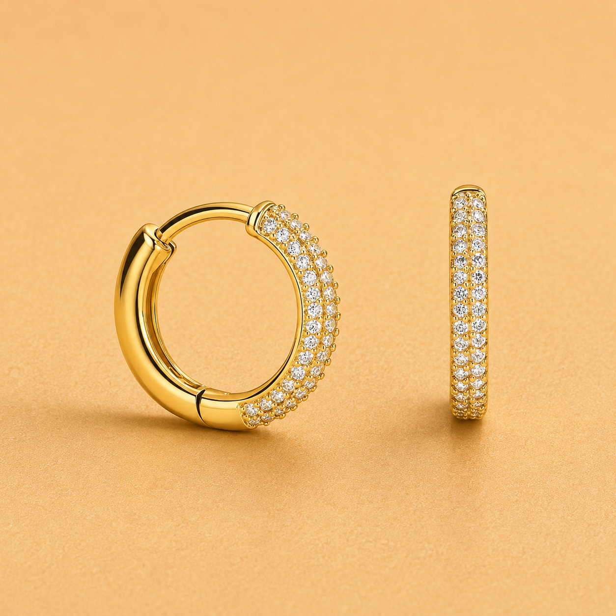 CZ Pave 17mm Hoops