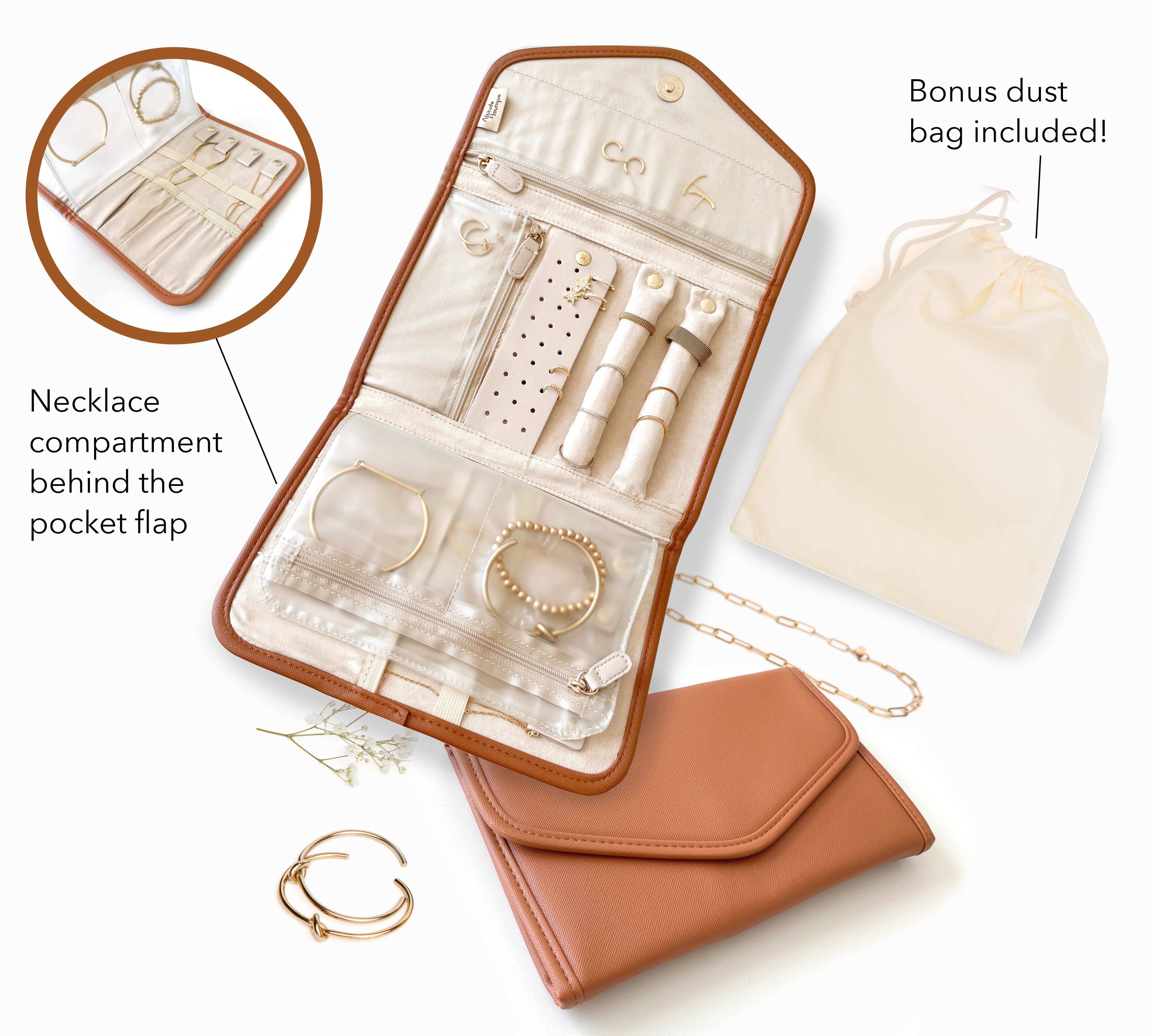 Vegan Leather Jewelry Organizer