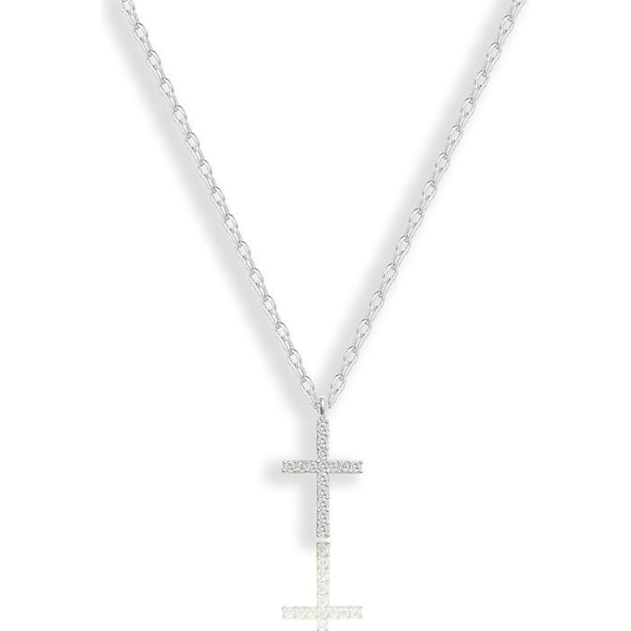 Cubic Zirconia Cross Necklace