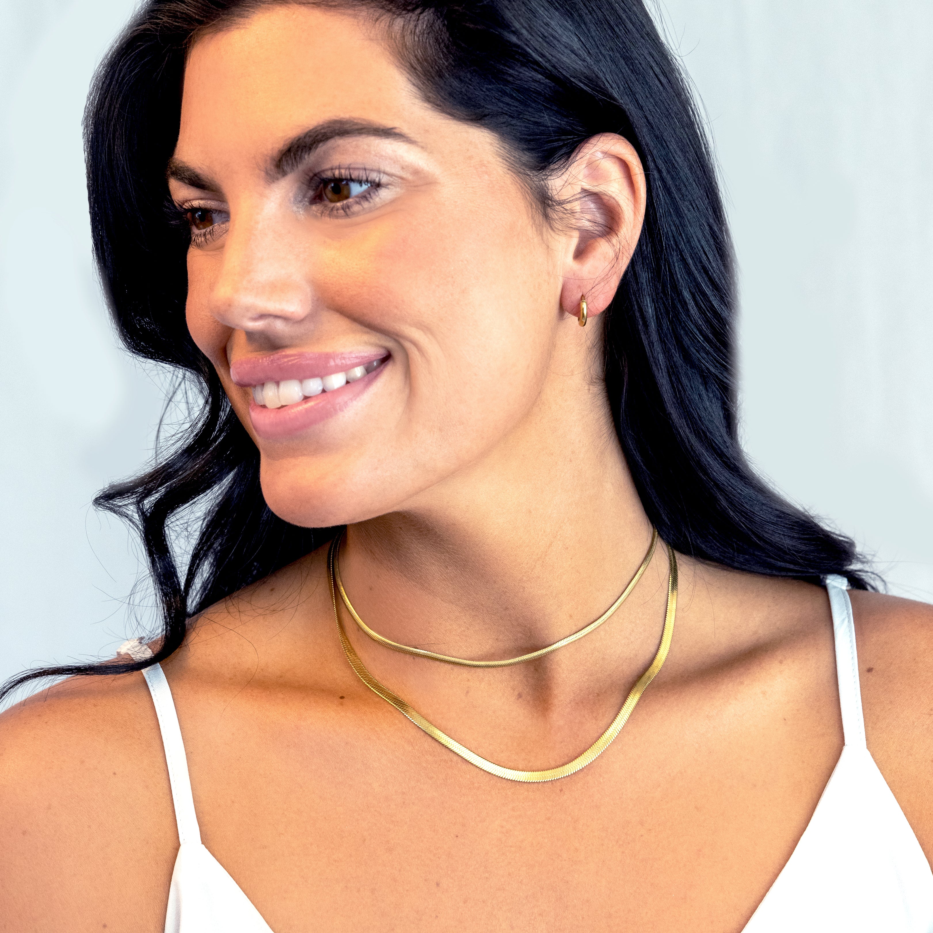 Herringbone Snake Chain Necklace