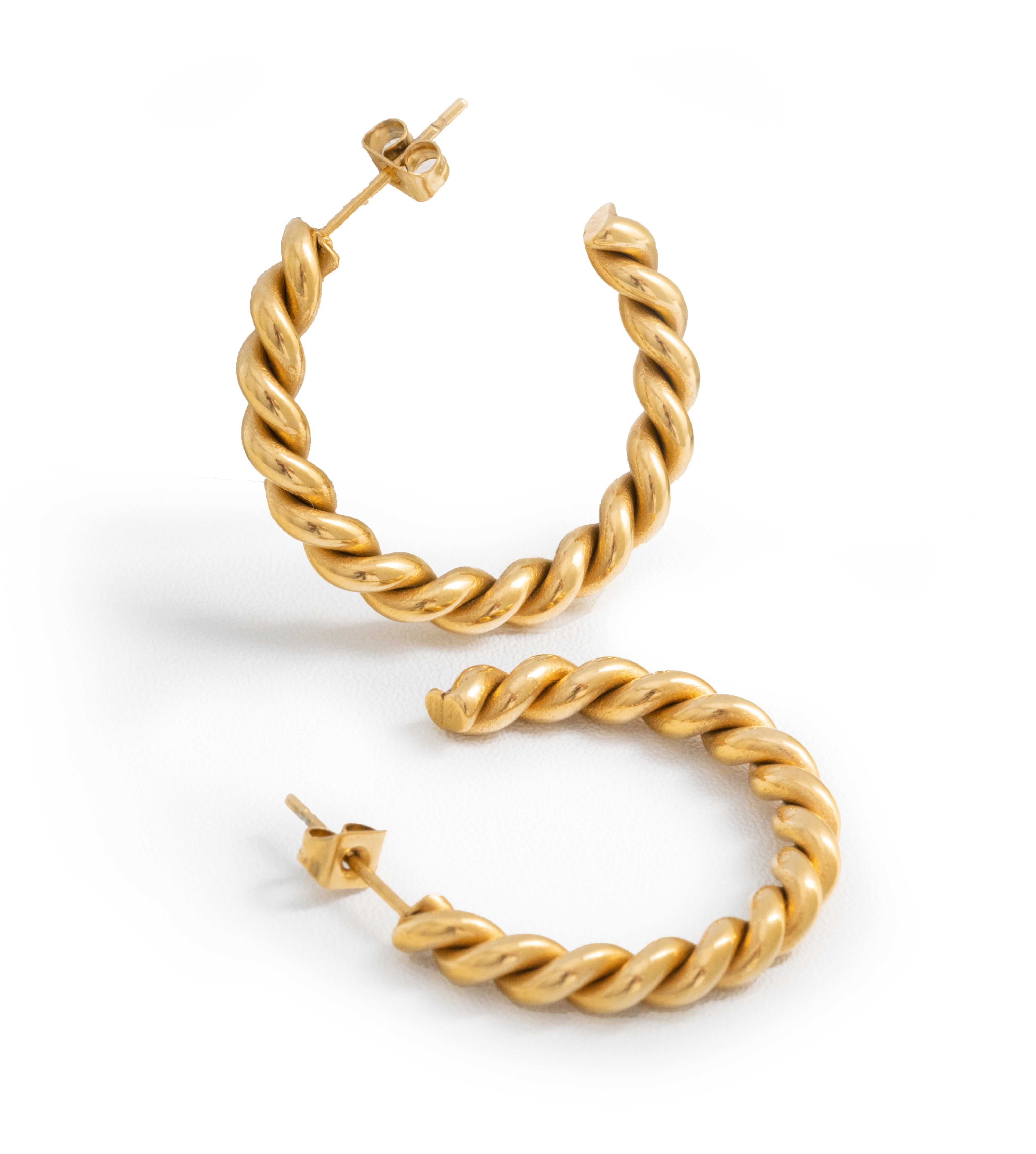 Twisted Rope Hoop Earrings