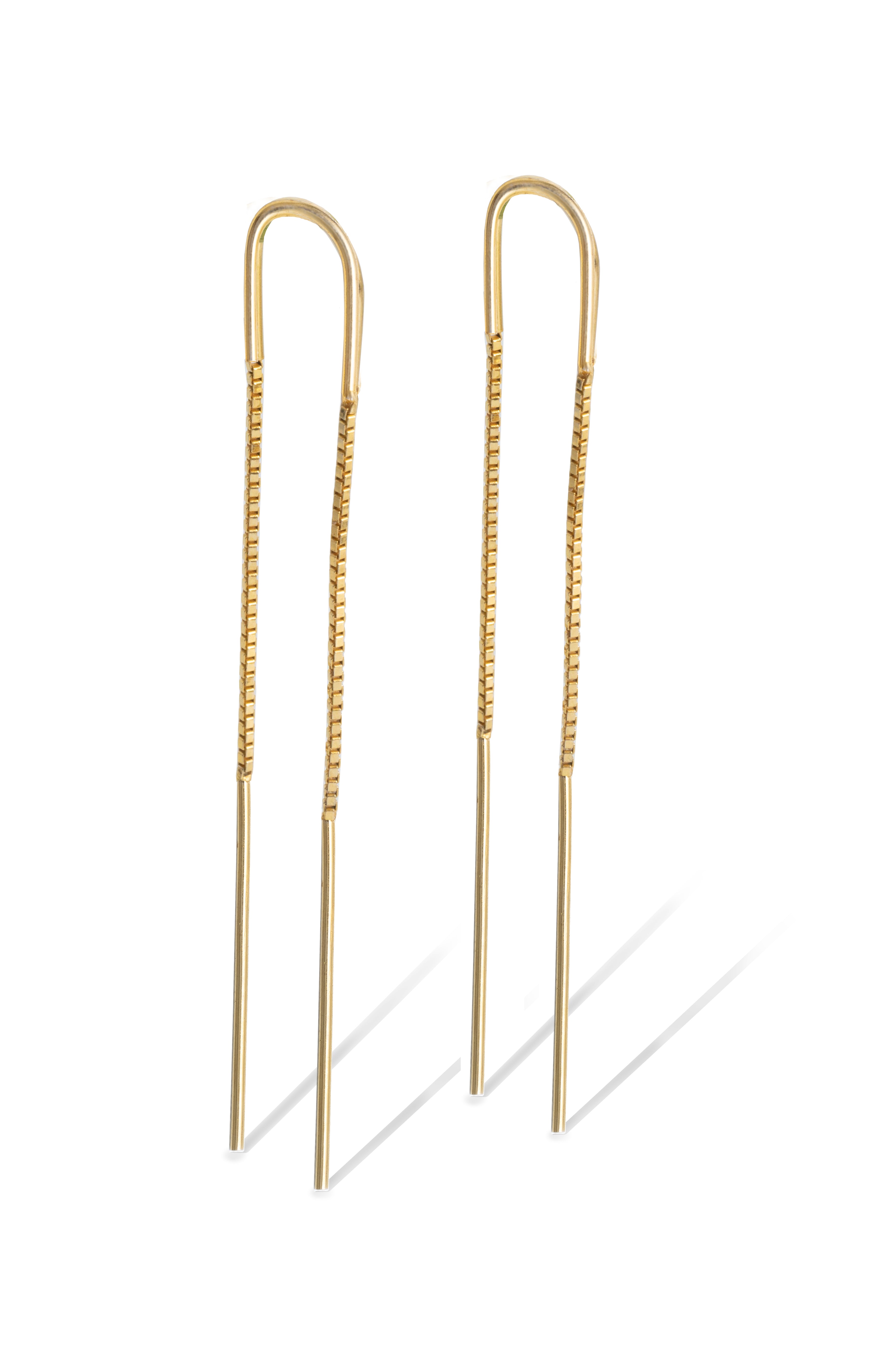 Needle Thread Chain Earrings