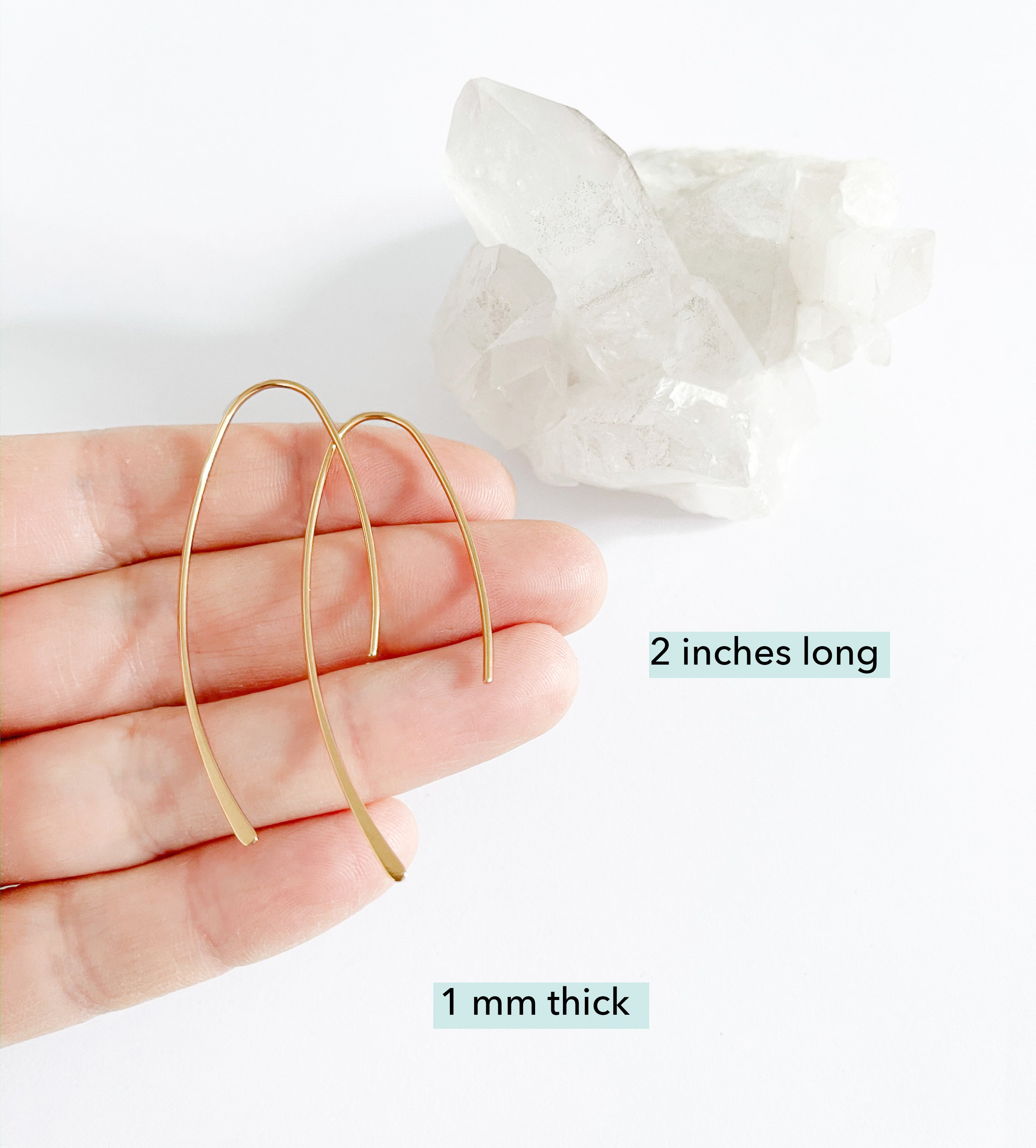 Wire Dangle Drop Threader Earrings