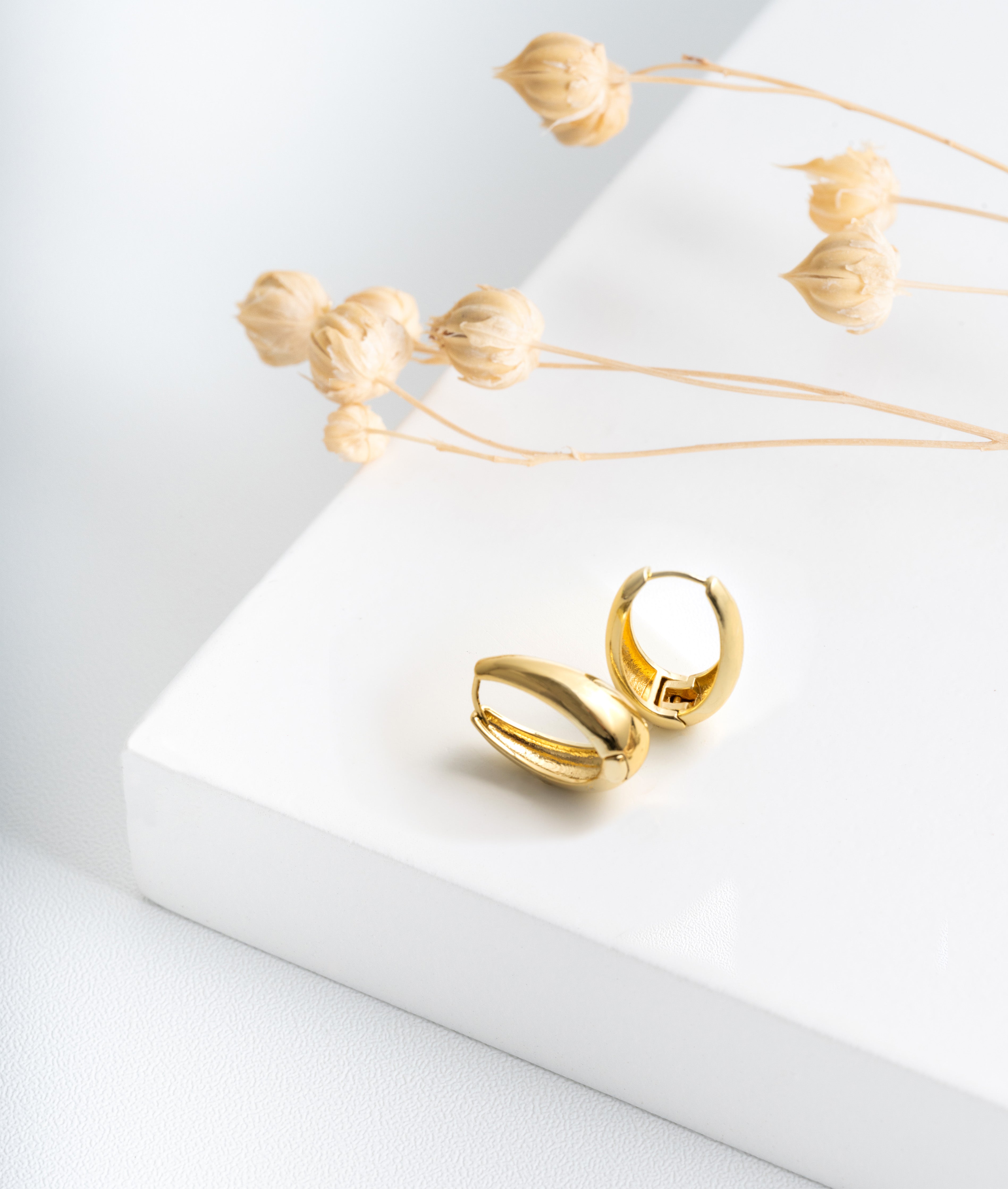 Tear Drop Hoop Earrings