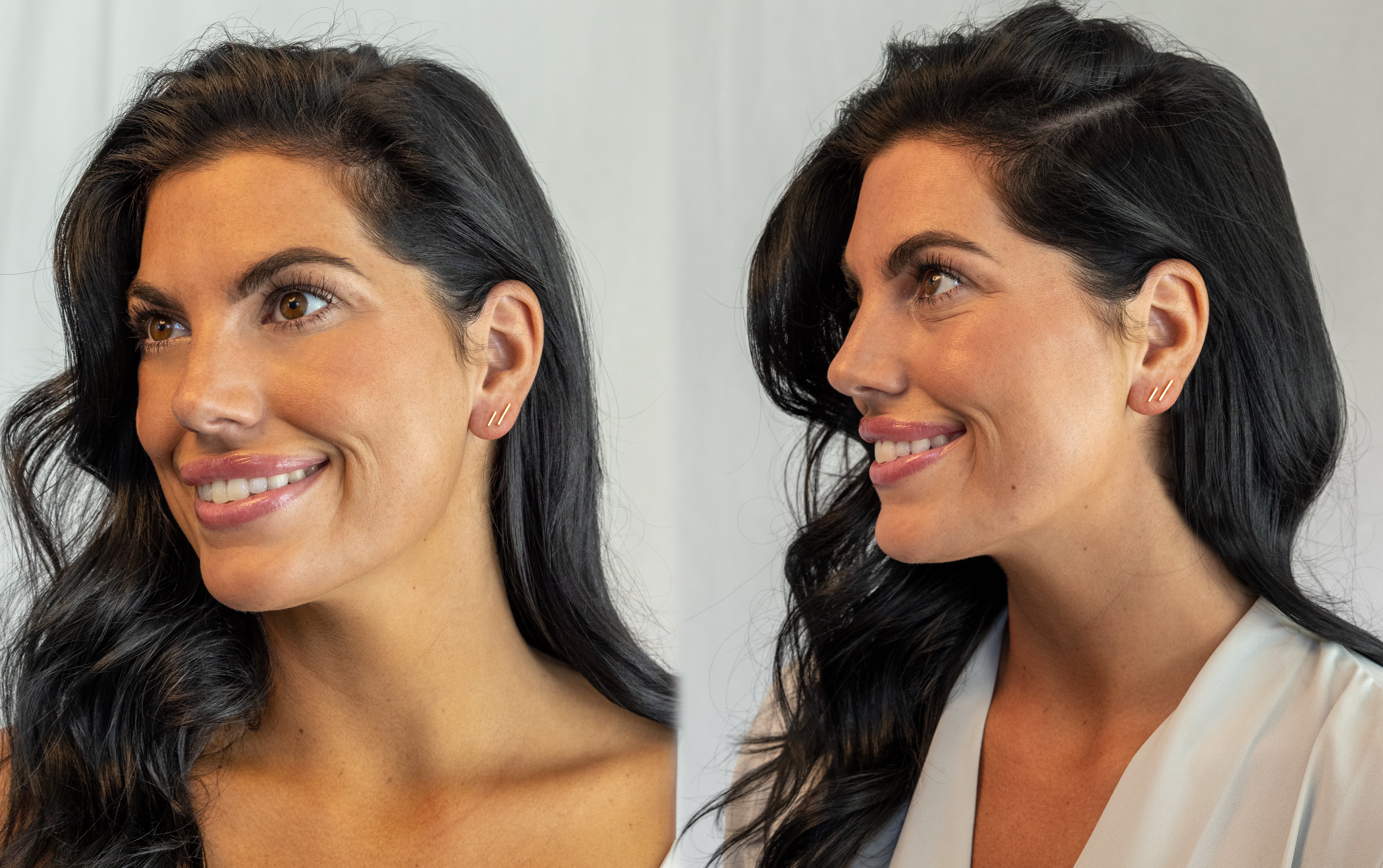 Thin Bar Stud Earrings