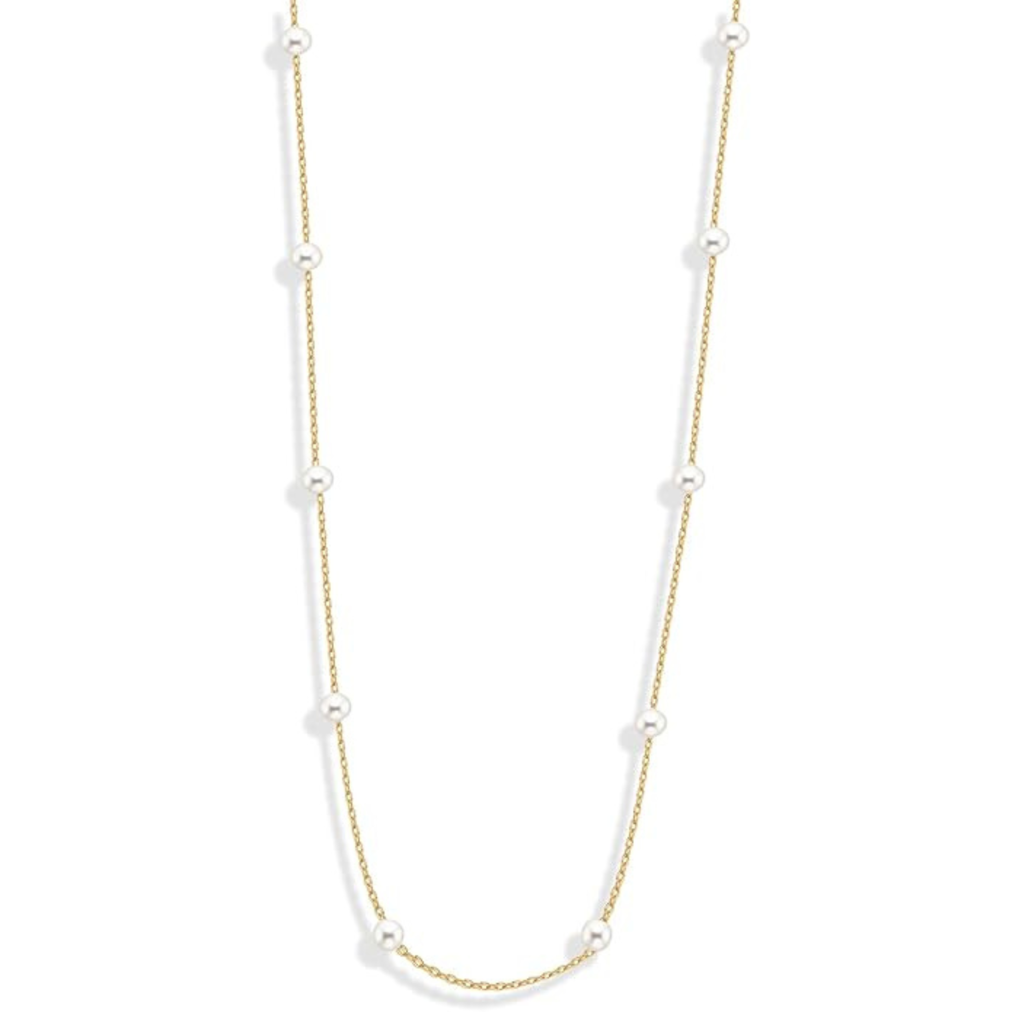 Classic Pearl Station Necklace