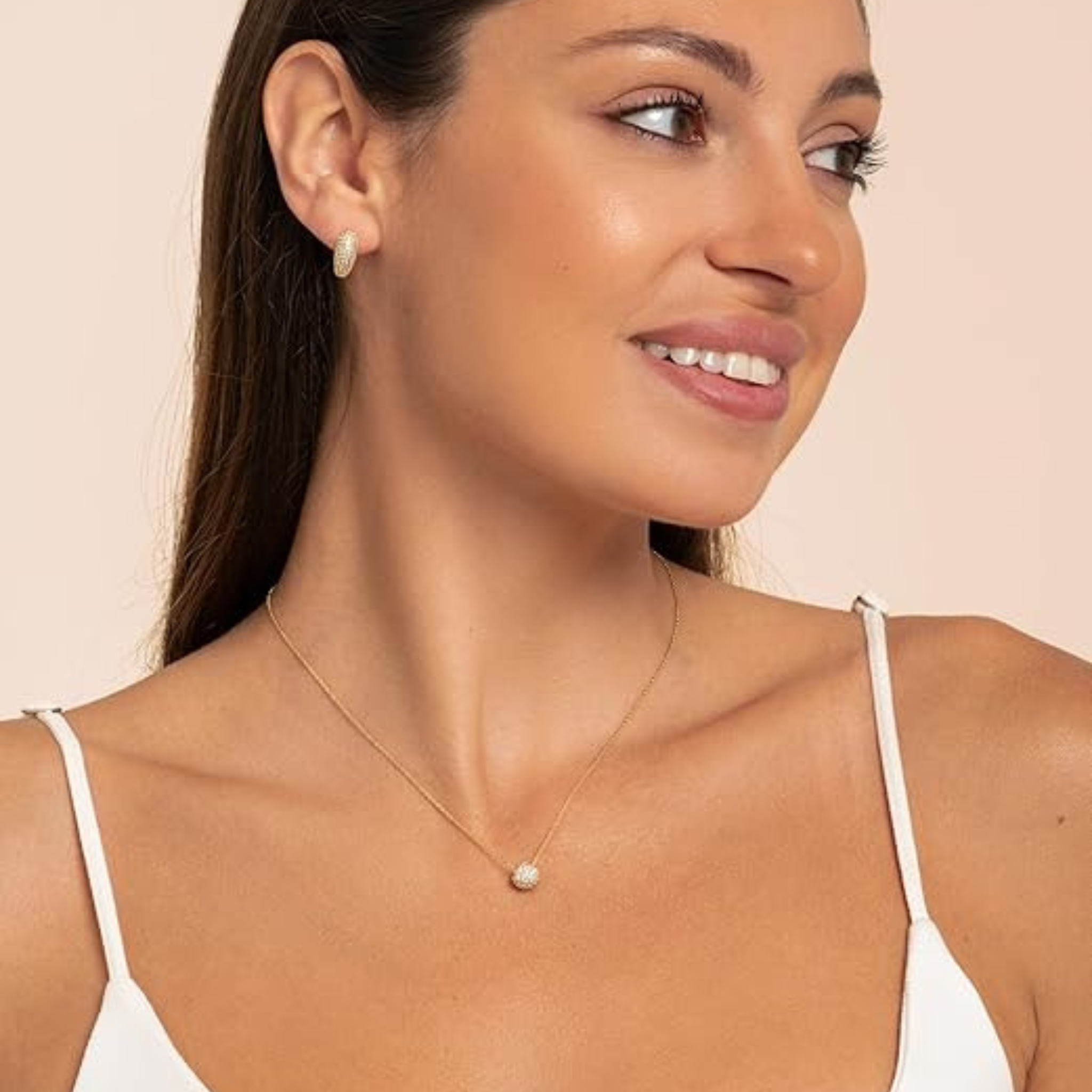 Cz  Sphere Necklace