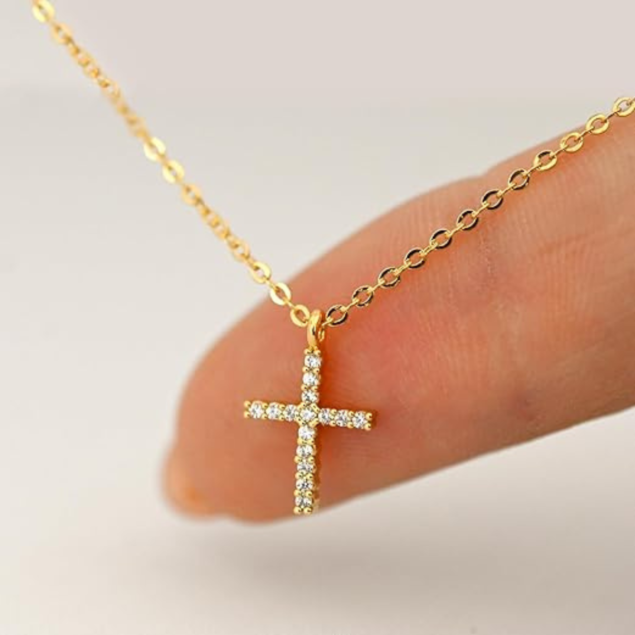 Cubic Zirconia Cross Necklace