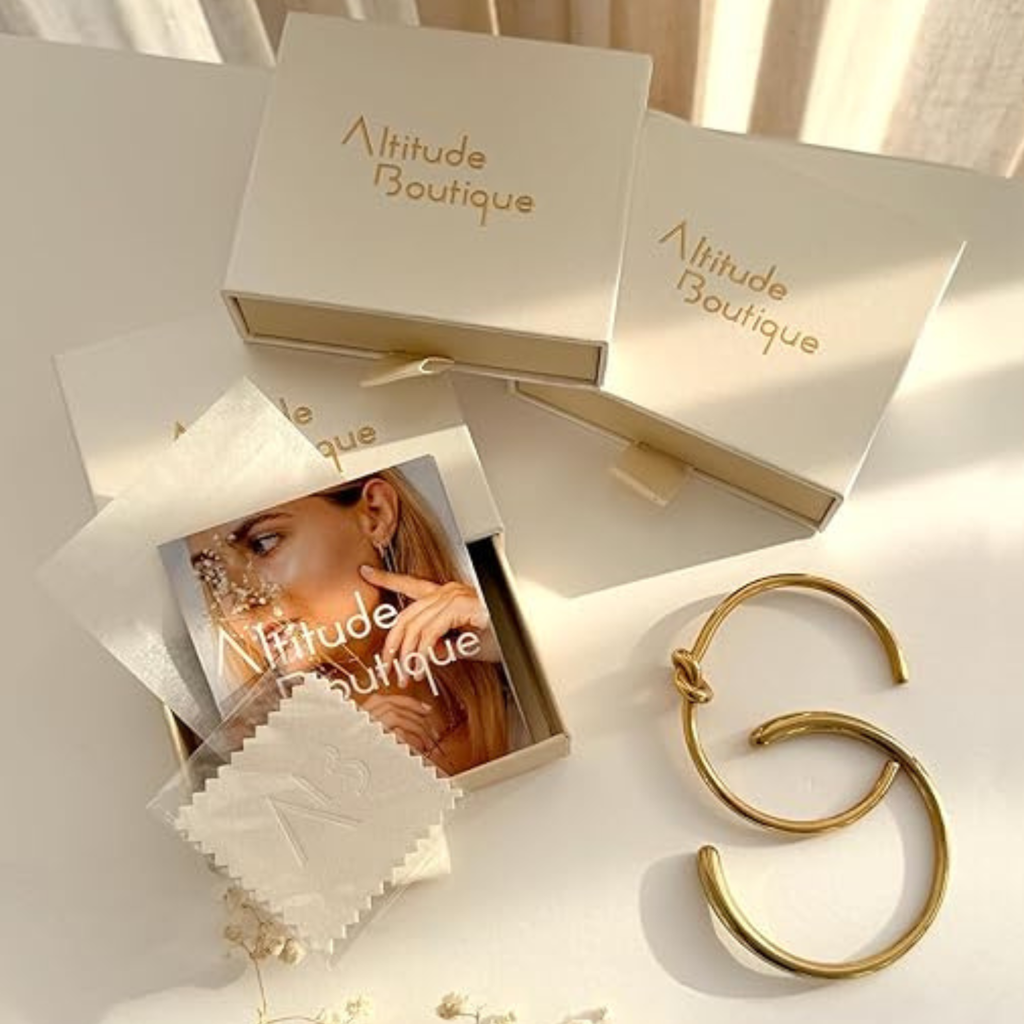 Infinity Double Pearl Studs