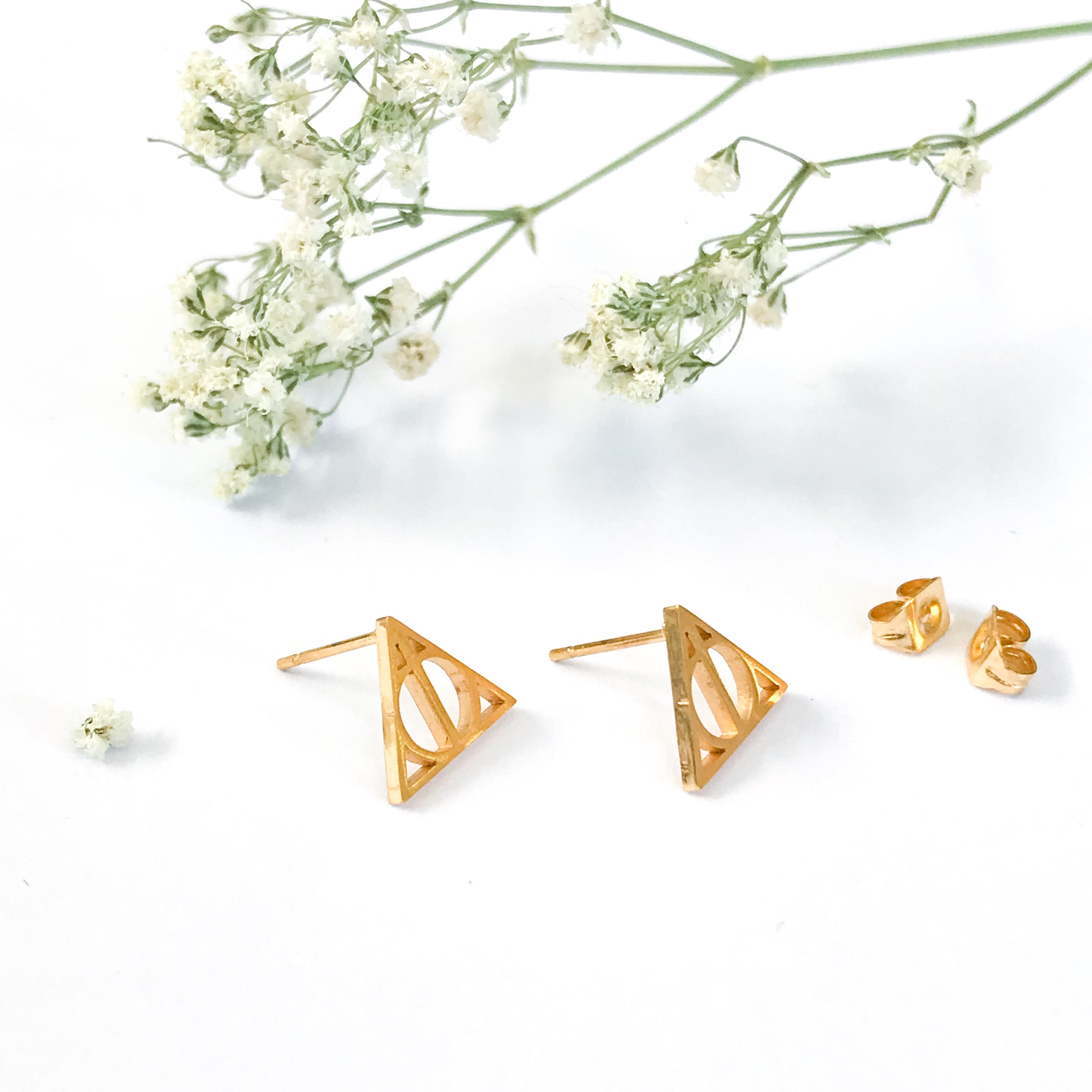 Deathly Hallows Geometric Earrings