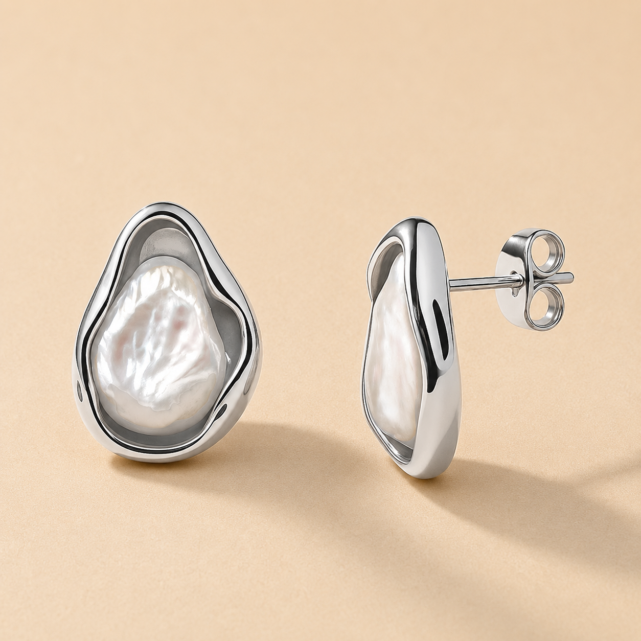 Baroque Pearl Studs