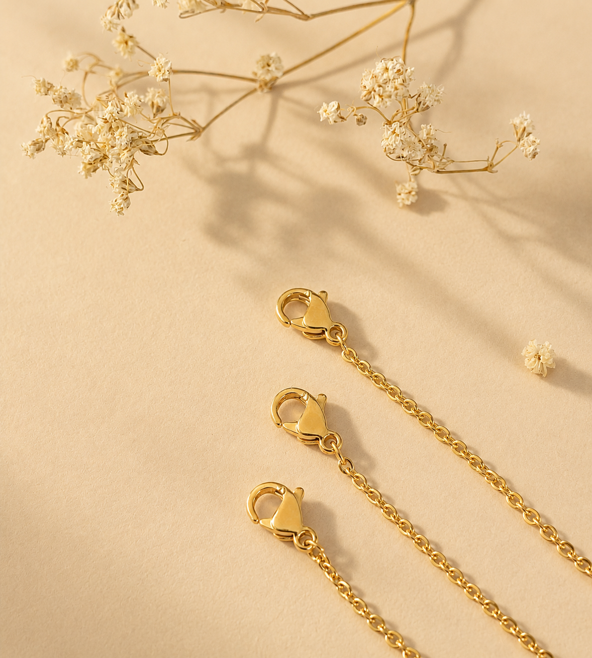 Necklace Extender 3 Piece Chain Set