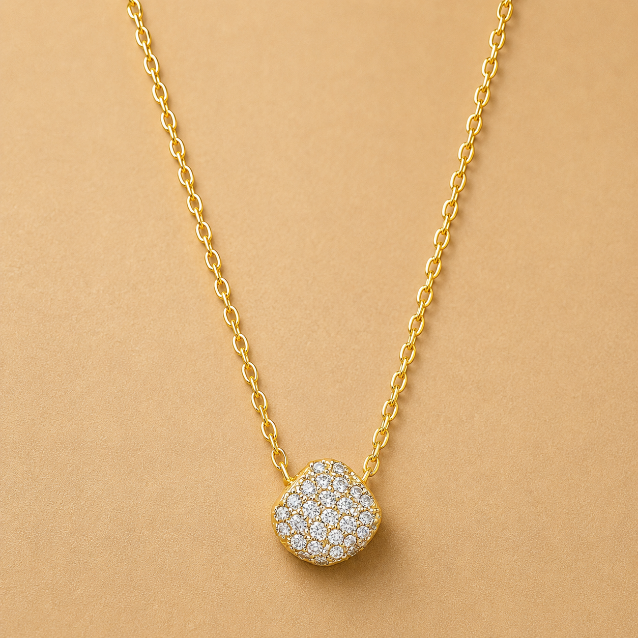 Cz  Sphere Necklace