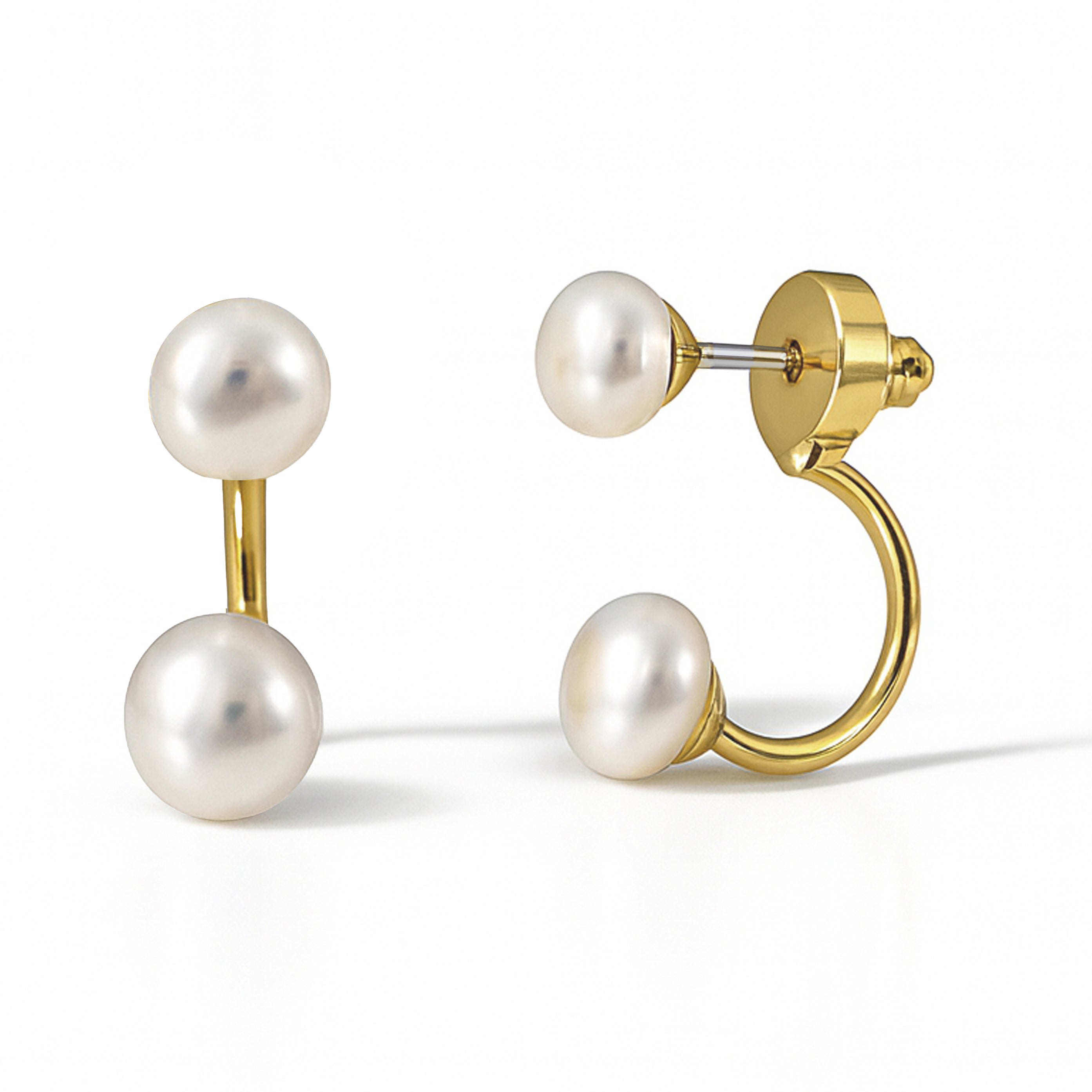 Pearl Ear Jacket Earrings