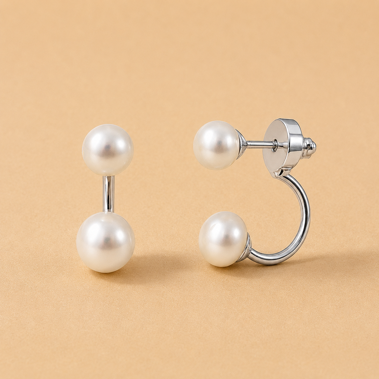 Pearl Ear Jacket Earrings