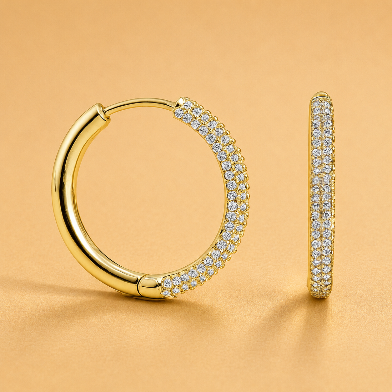 CZ Pave 25mm Hoops