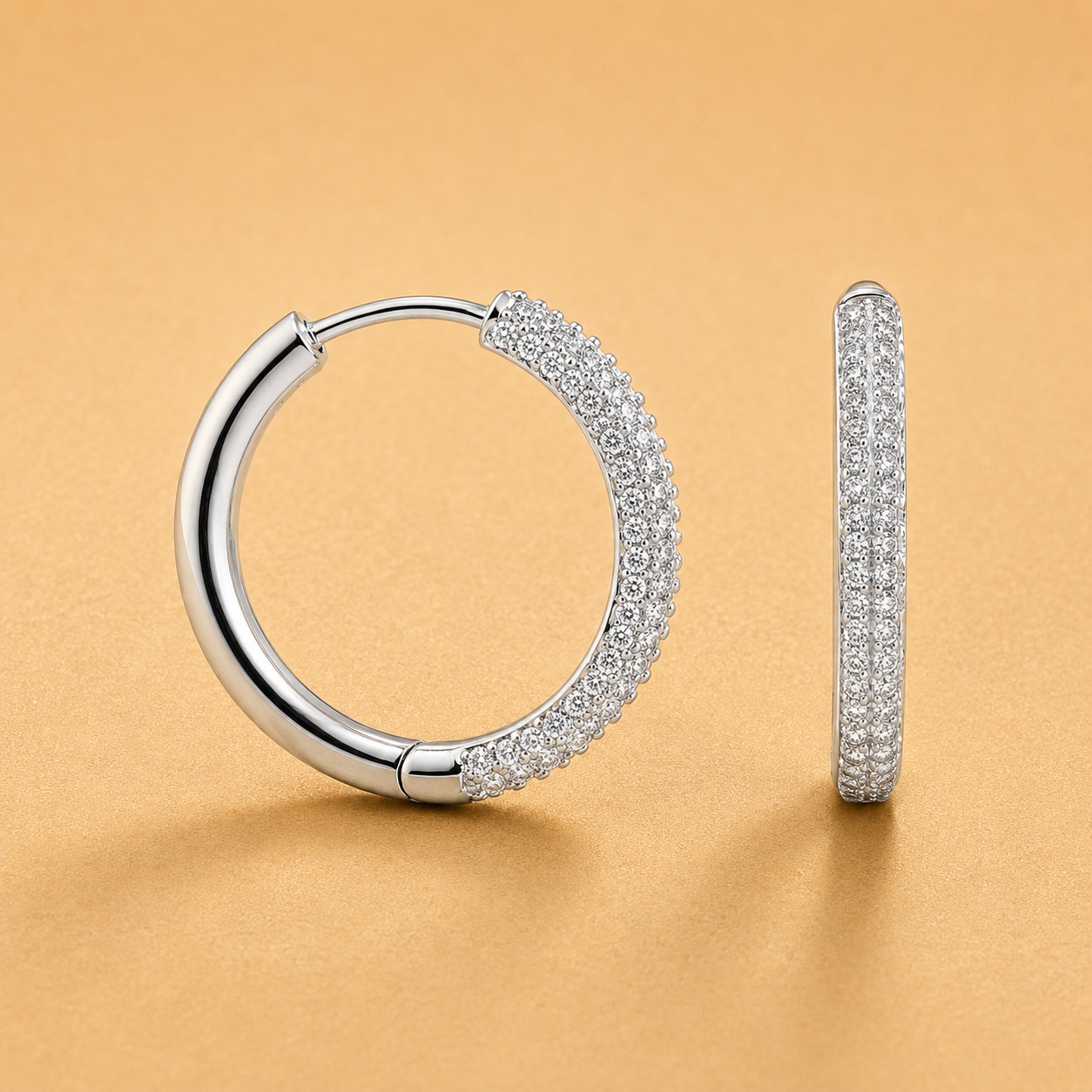 CZ Pave 25mm Hoops