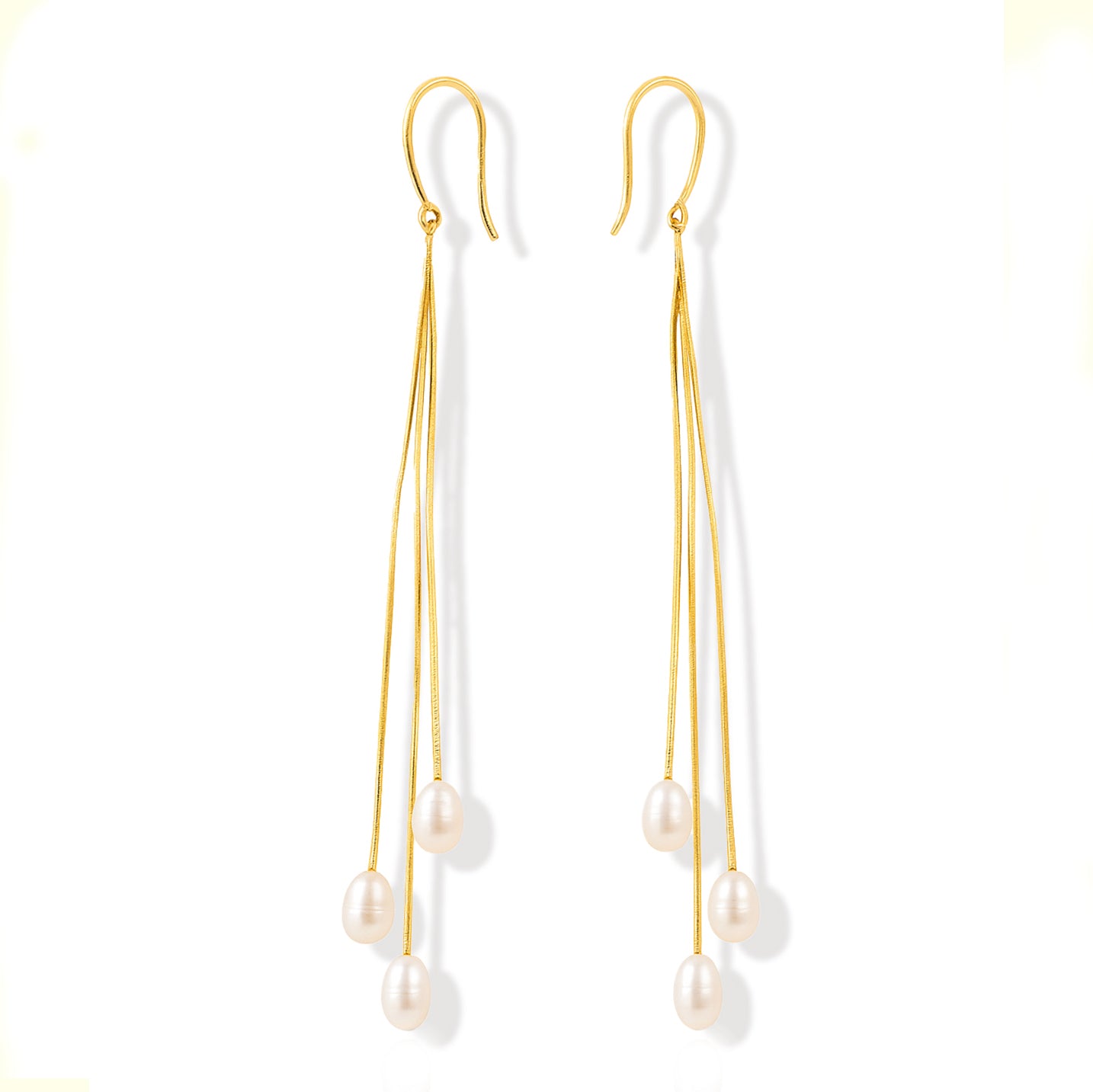 Pearl Tassel Drop Earrings