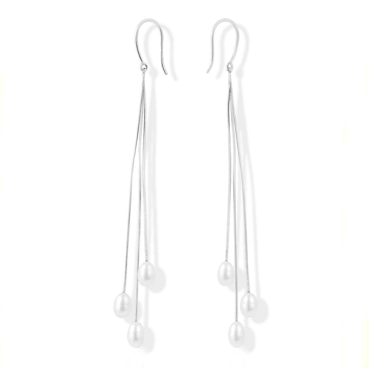 Pearl Tassel Drop Earrings