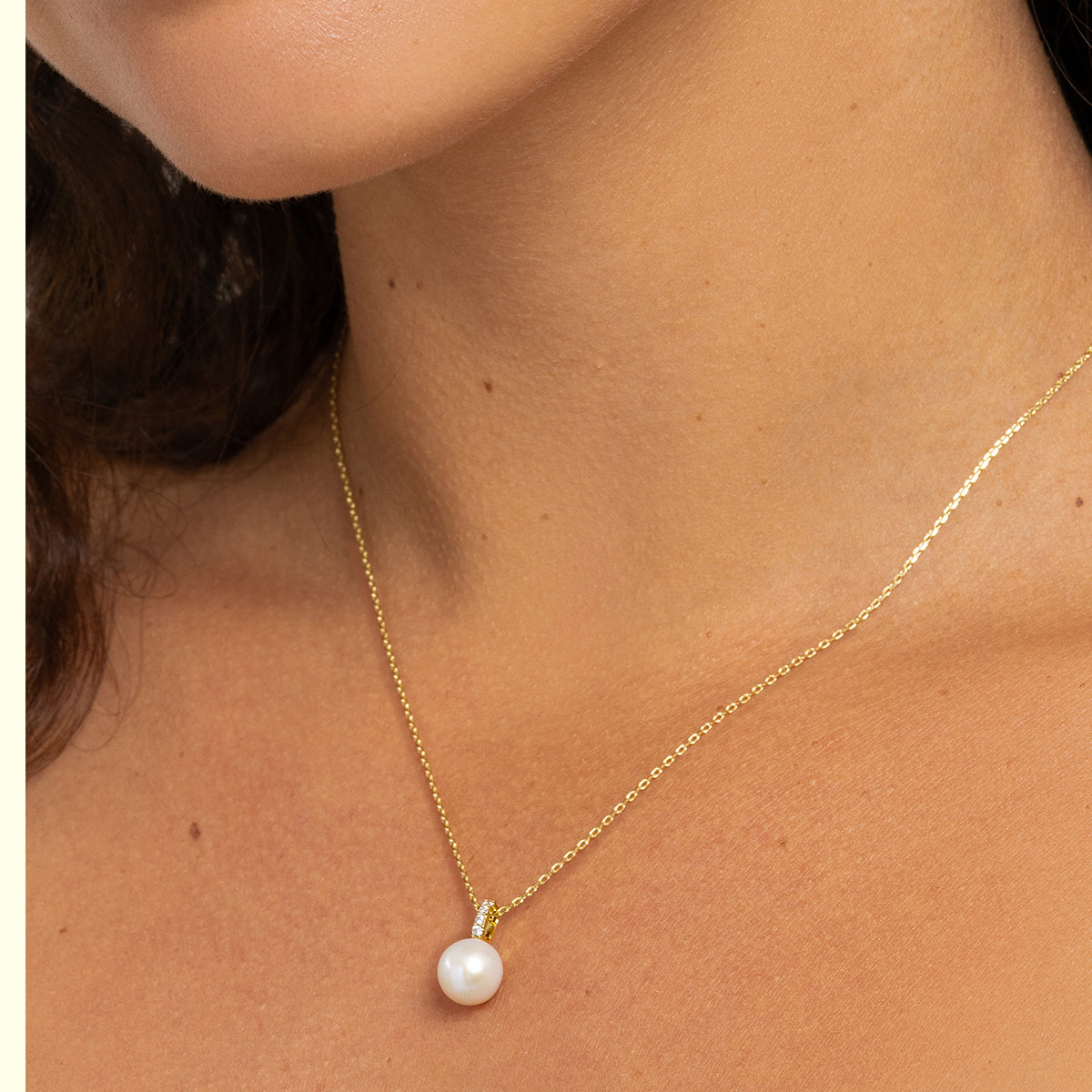 CZ Pearl Drop Necklace
