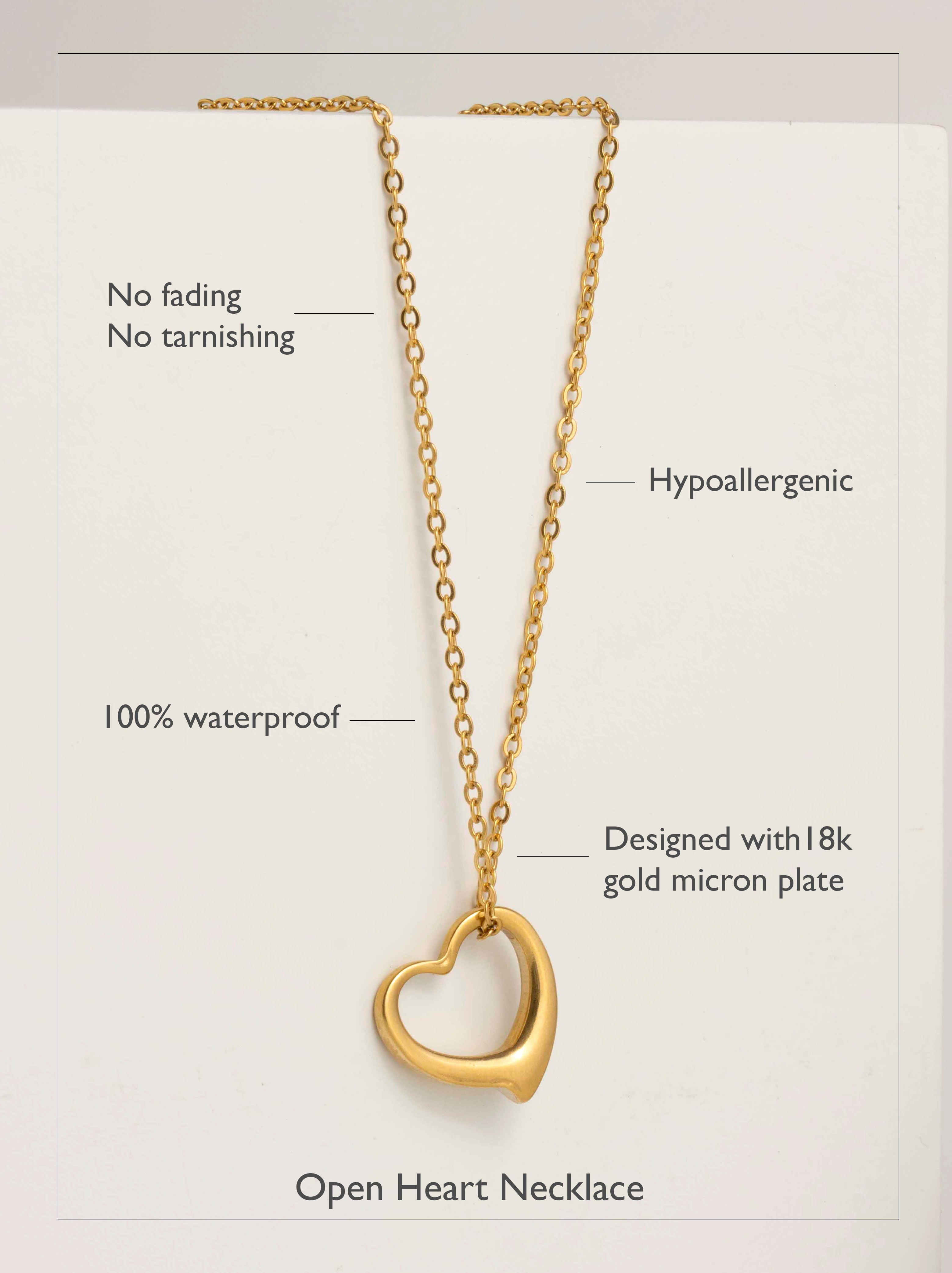 Dainty Open Heart Necklace