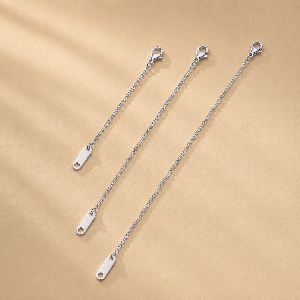 Necklace Extender 3 Piece Chain Set