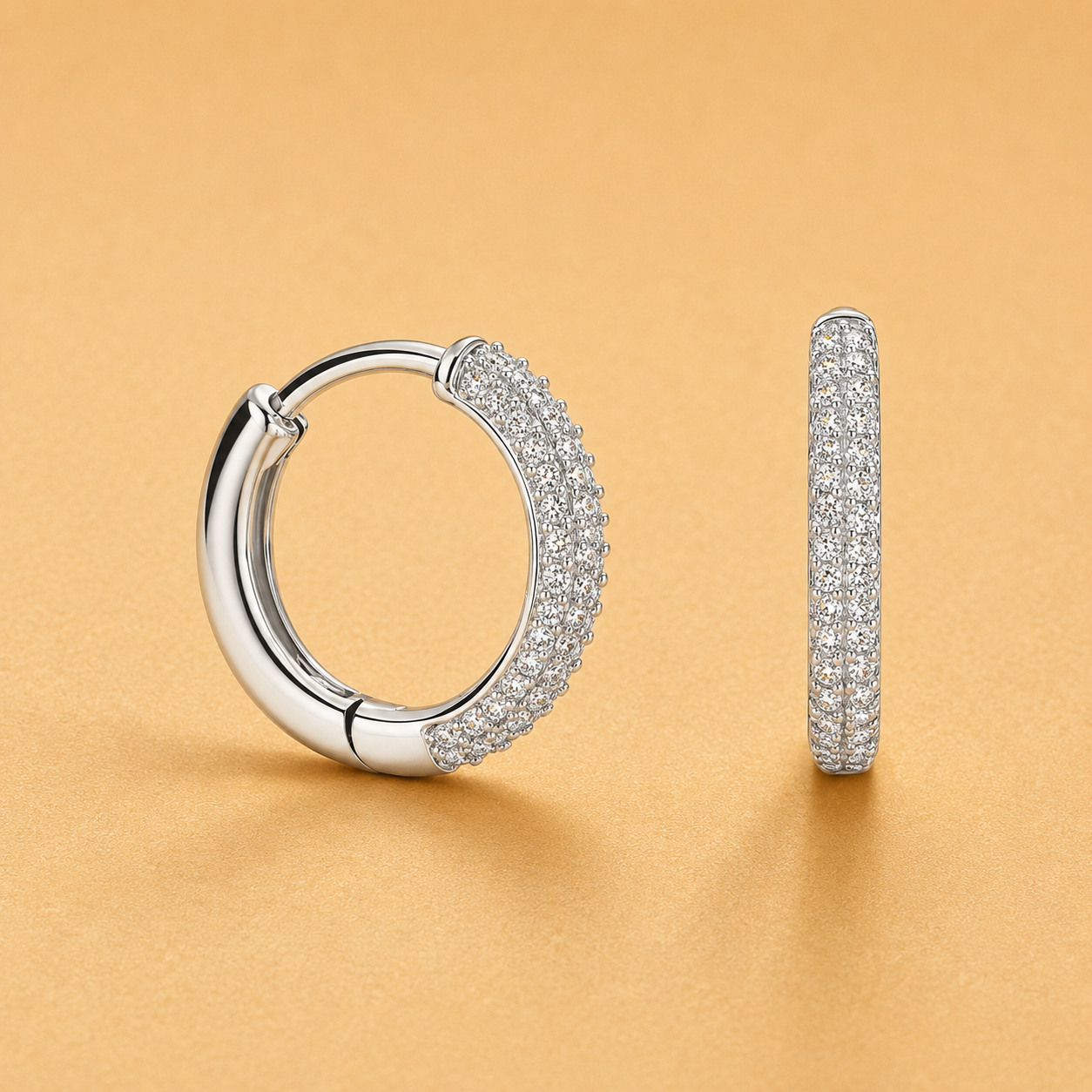 CZ Pave 17mm Hoops