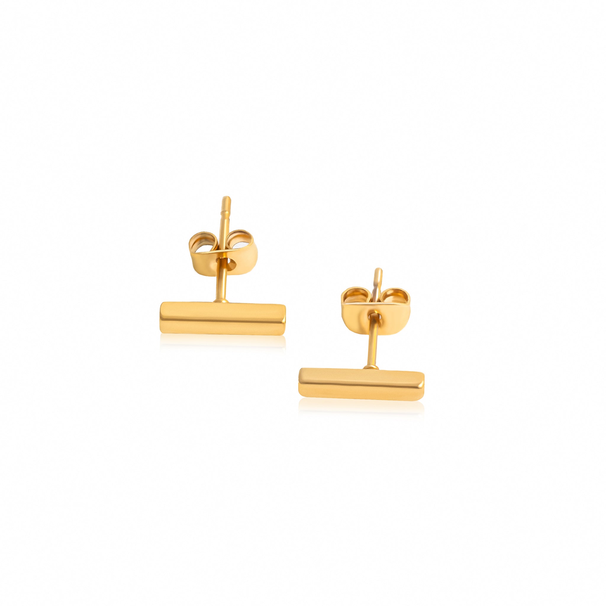 Thick Bar Stud Earrings